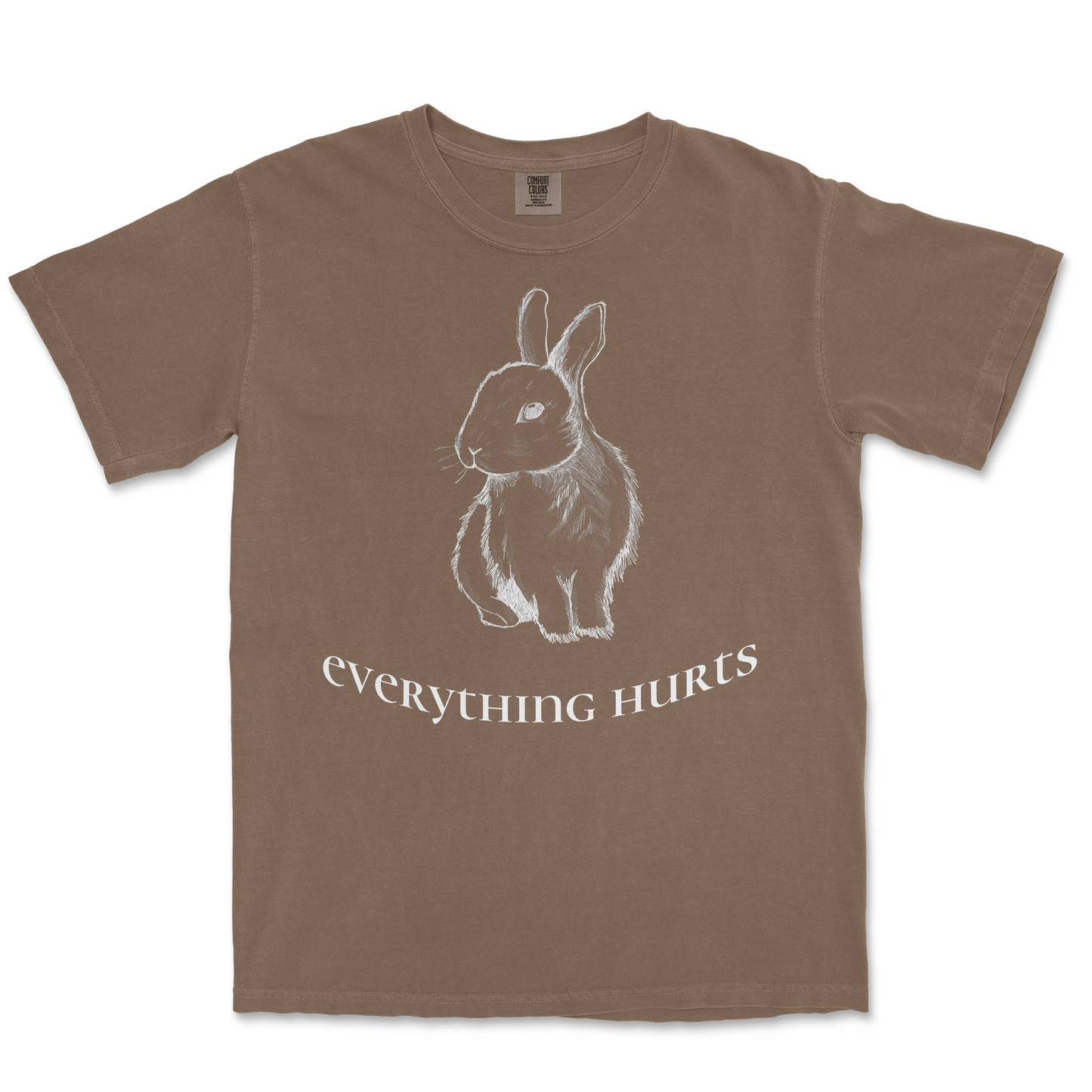 Comfort Colors T-Shirt Everything Hurts in Espresso