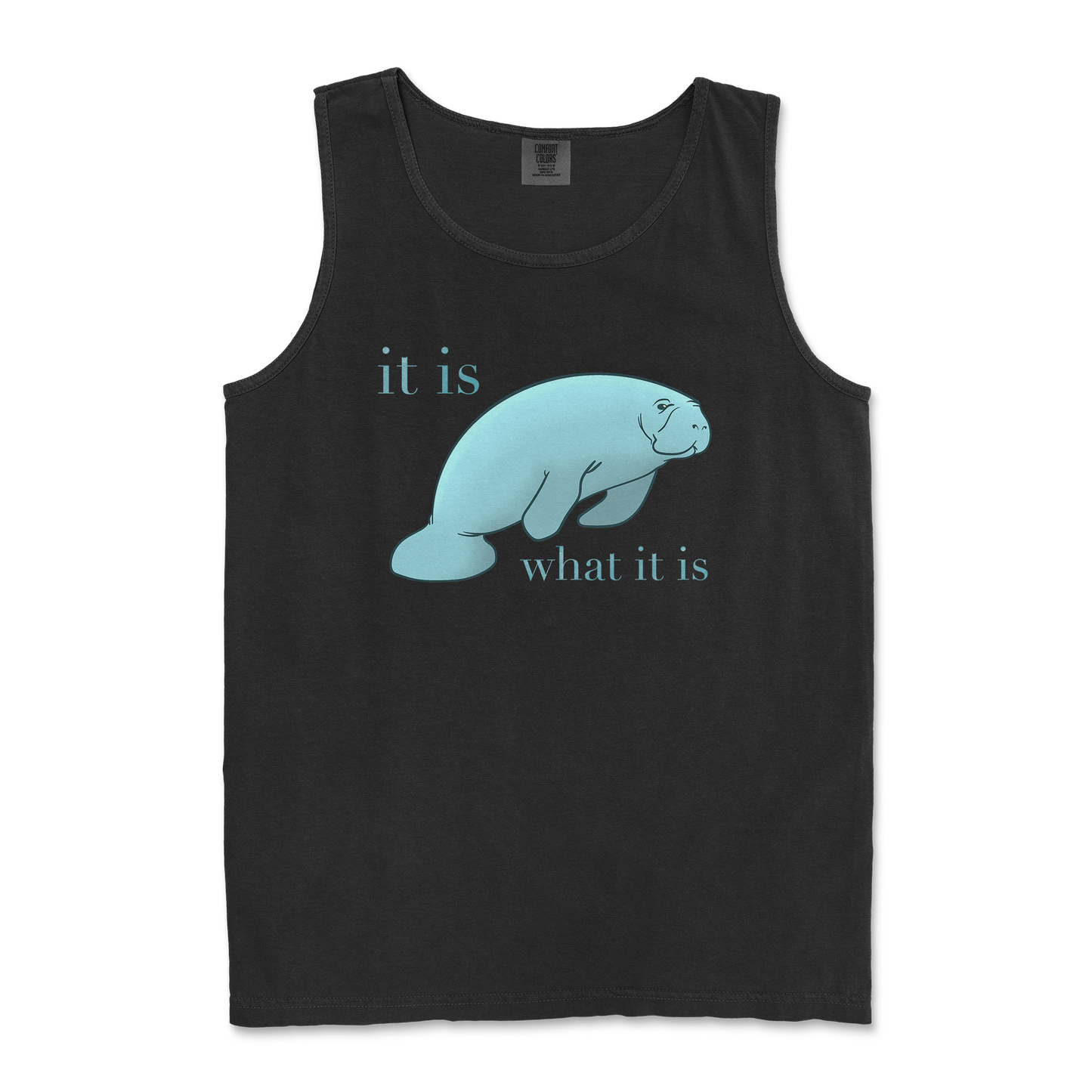 Comfort Colors Tank Top Manatee in Black