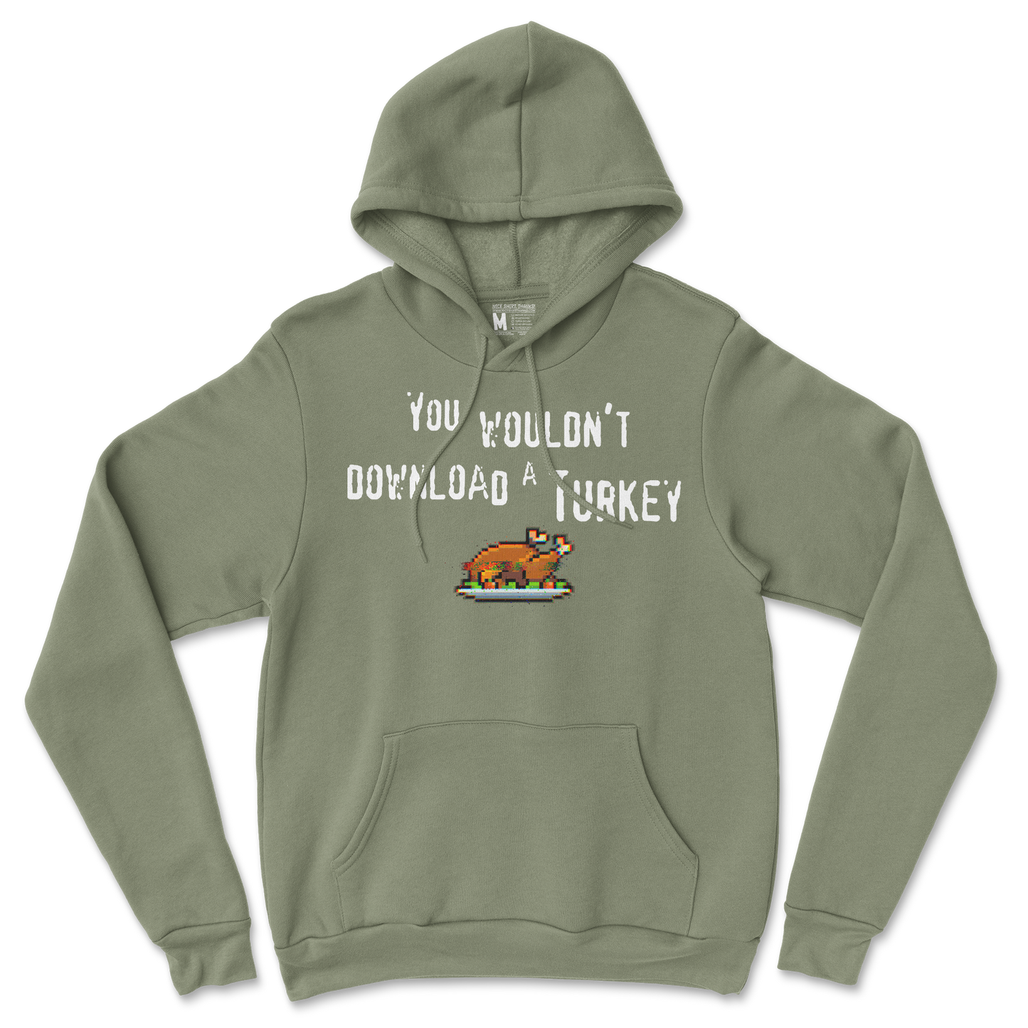 Gildan SoftStyle Hoodie Downloadable Turkey in Military-Green
