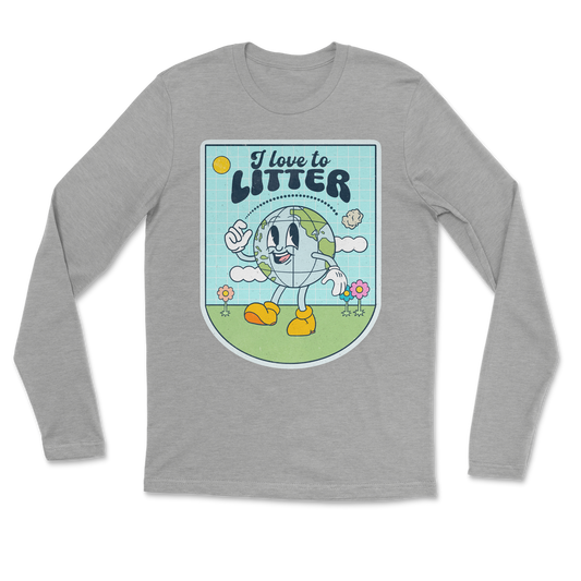 Heavy Blend Long Sleeve Earth Day in Grey Heather