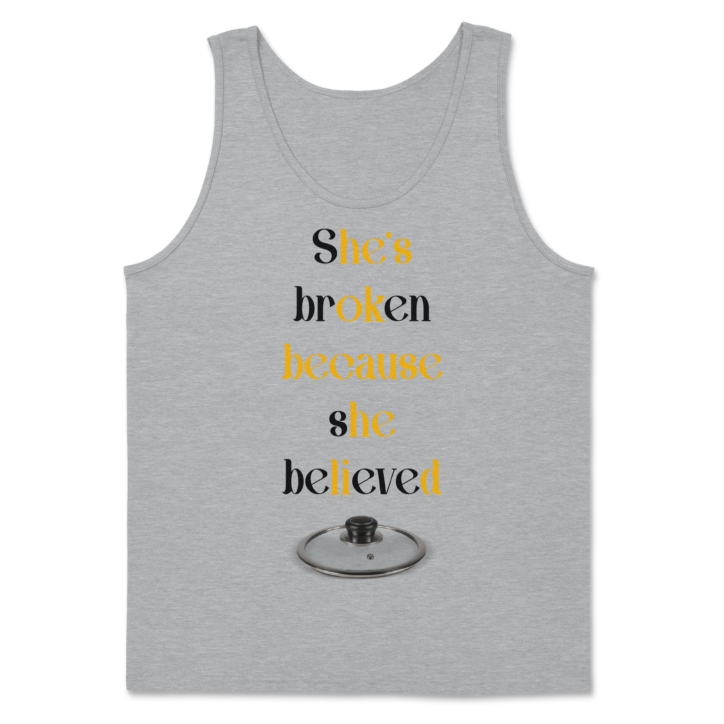 The Nice Shirt Tank Top He Lid in Sport-Grey