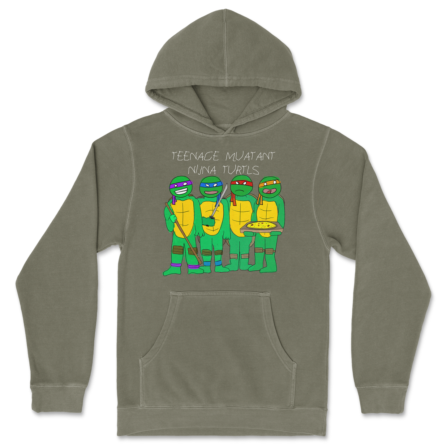 Independent Clothing Co. Hoodie Ninja Turtles in Olive