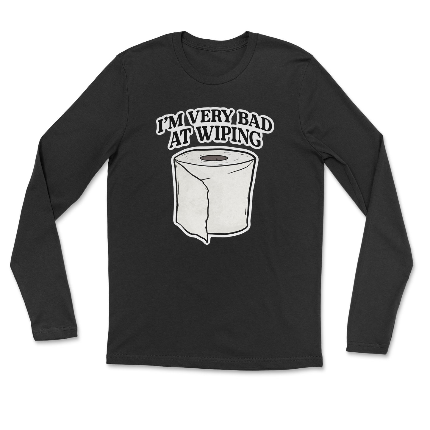 Heavy Blend Long Sleeve Bad Wiper in Black