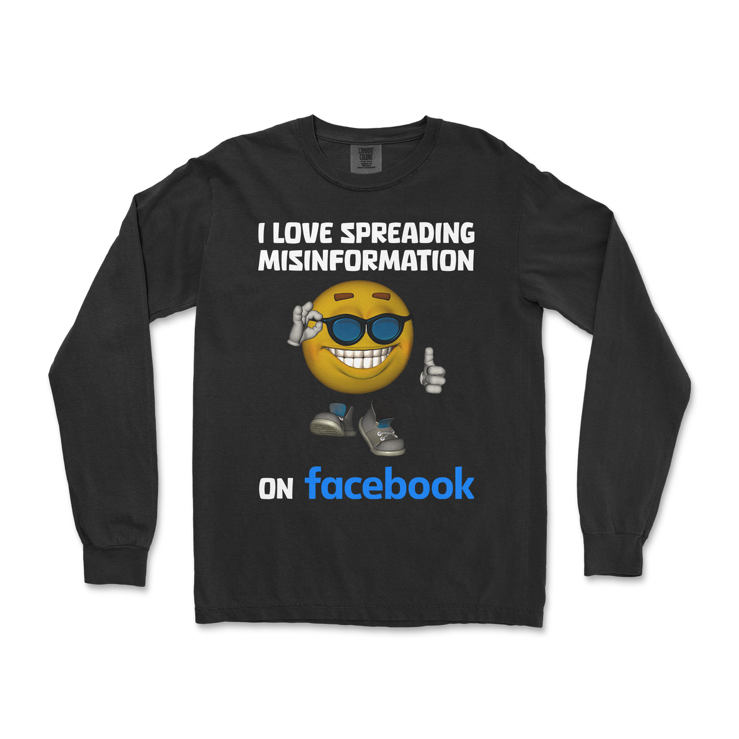 Comfort Colors Long Sleeve Spreadin Misinformation in Black