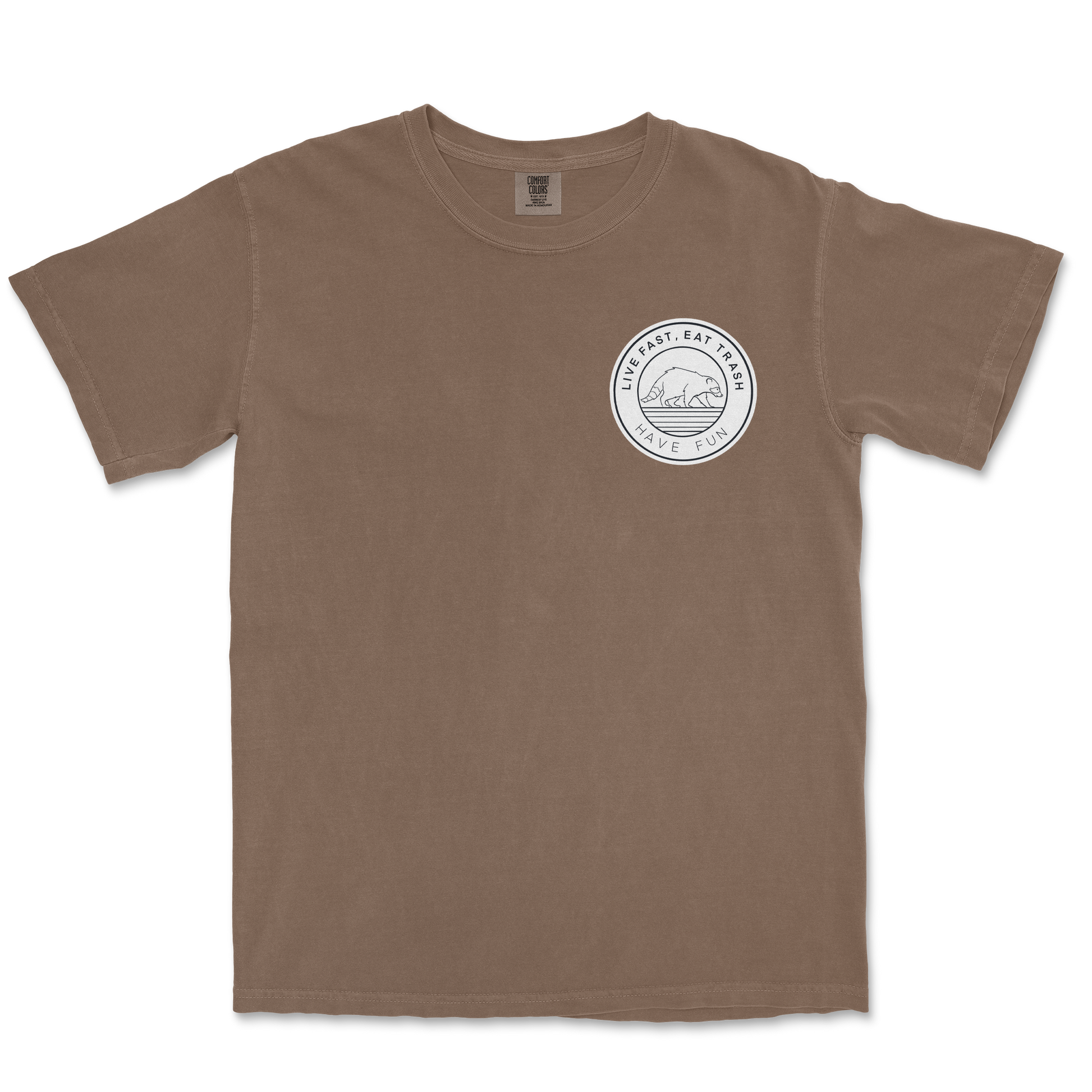 Comfort Colors T-Shirt Raccoon Logo  in Espresso