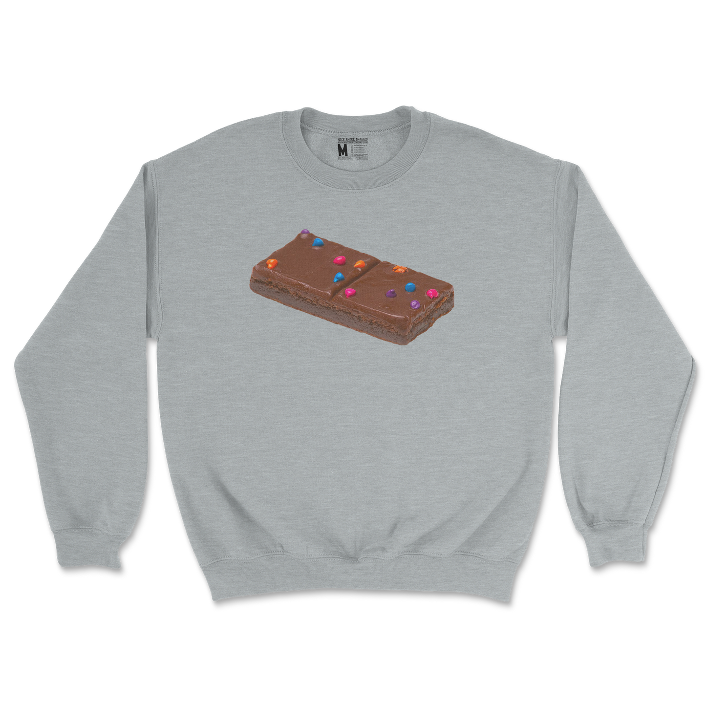 Gildan SoftStyle Crew Neck Mmmmm Yummmm in Sports Grey