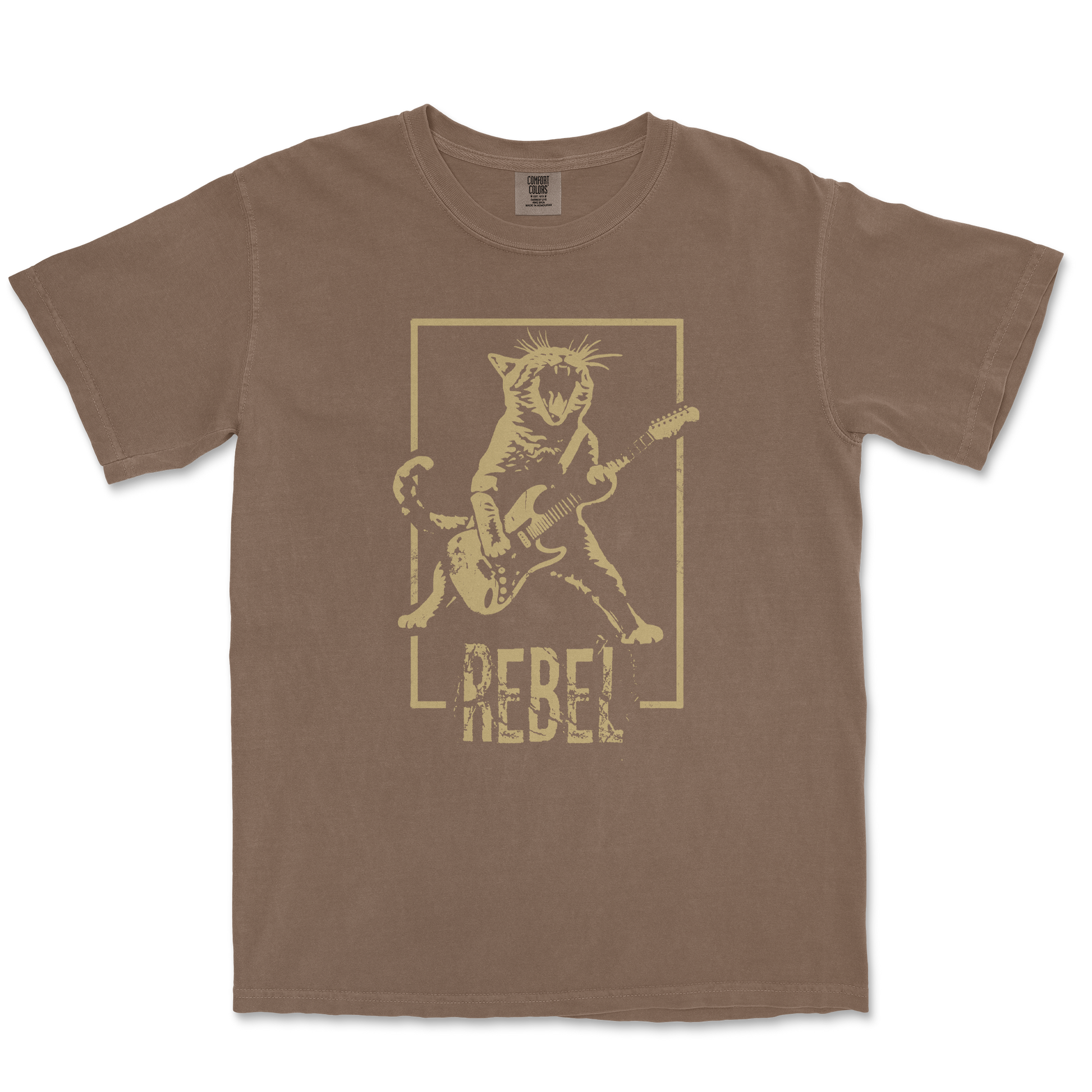 Comfort Colors T-Shirt Rebel Kitty in Espresso