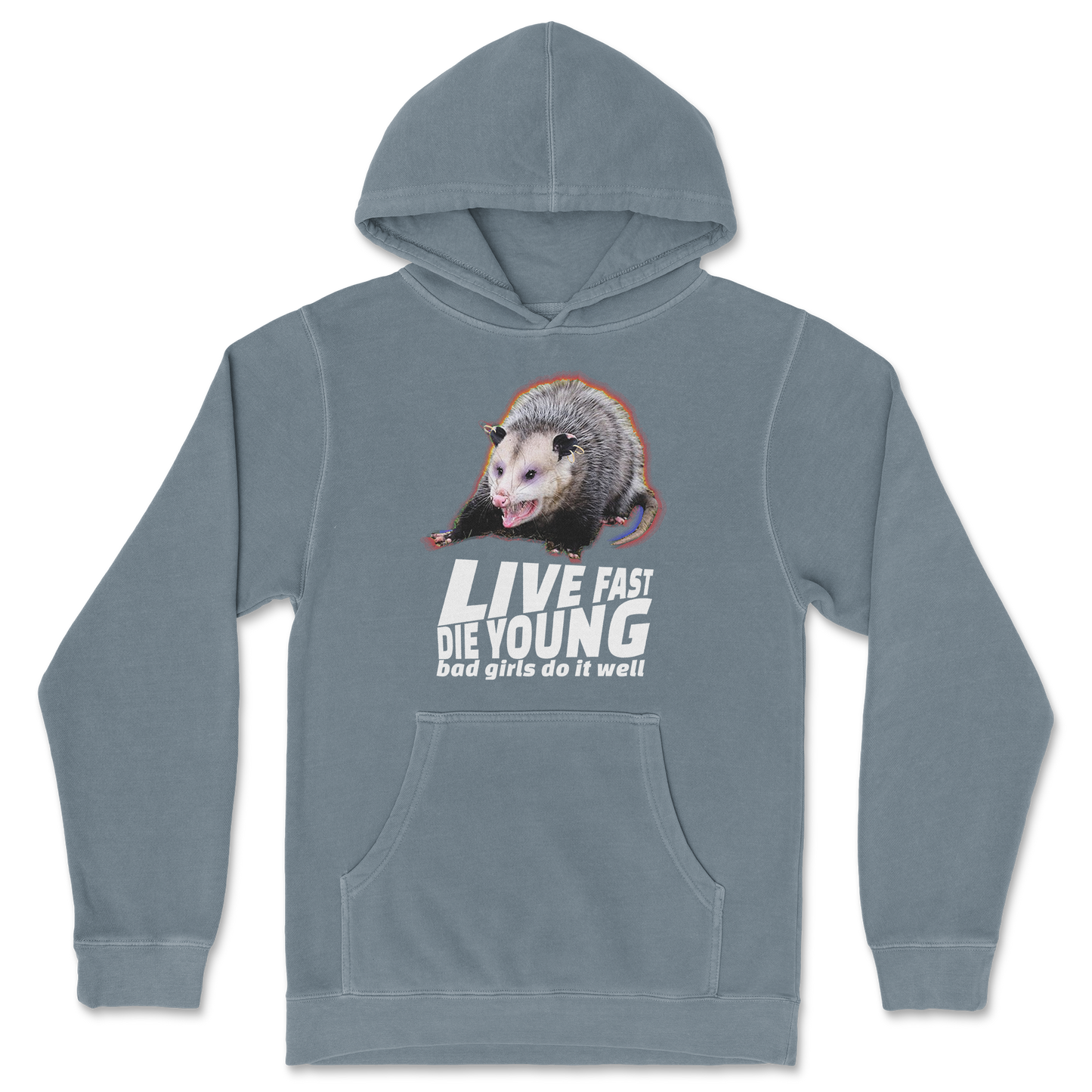 Independent Clothing Co. Hoodie Live Fast Die Young in BlueMagic