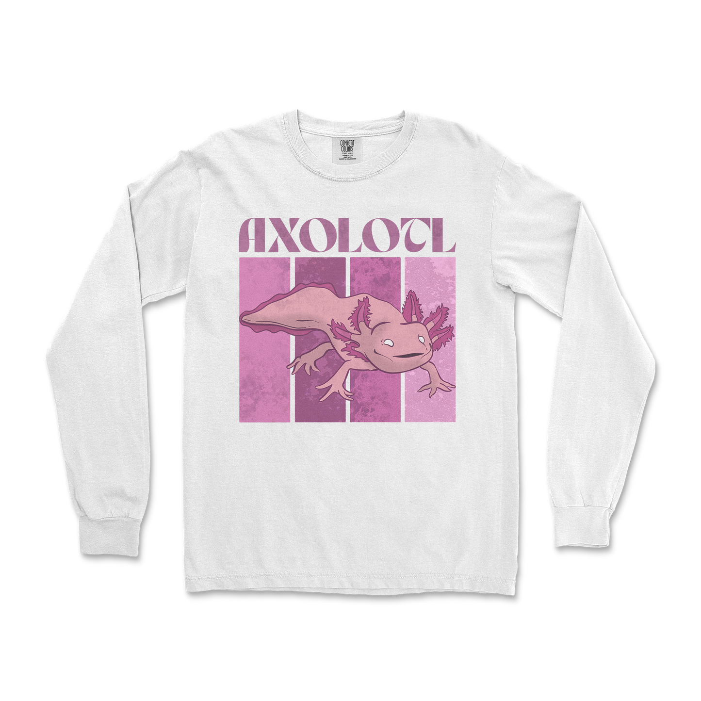 Comfort Colors Long Sleeve Axolotl in White