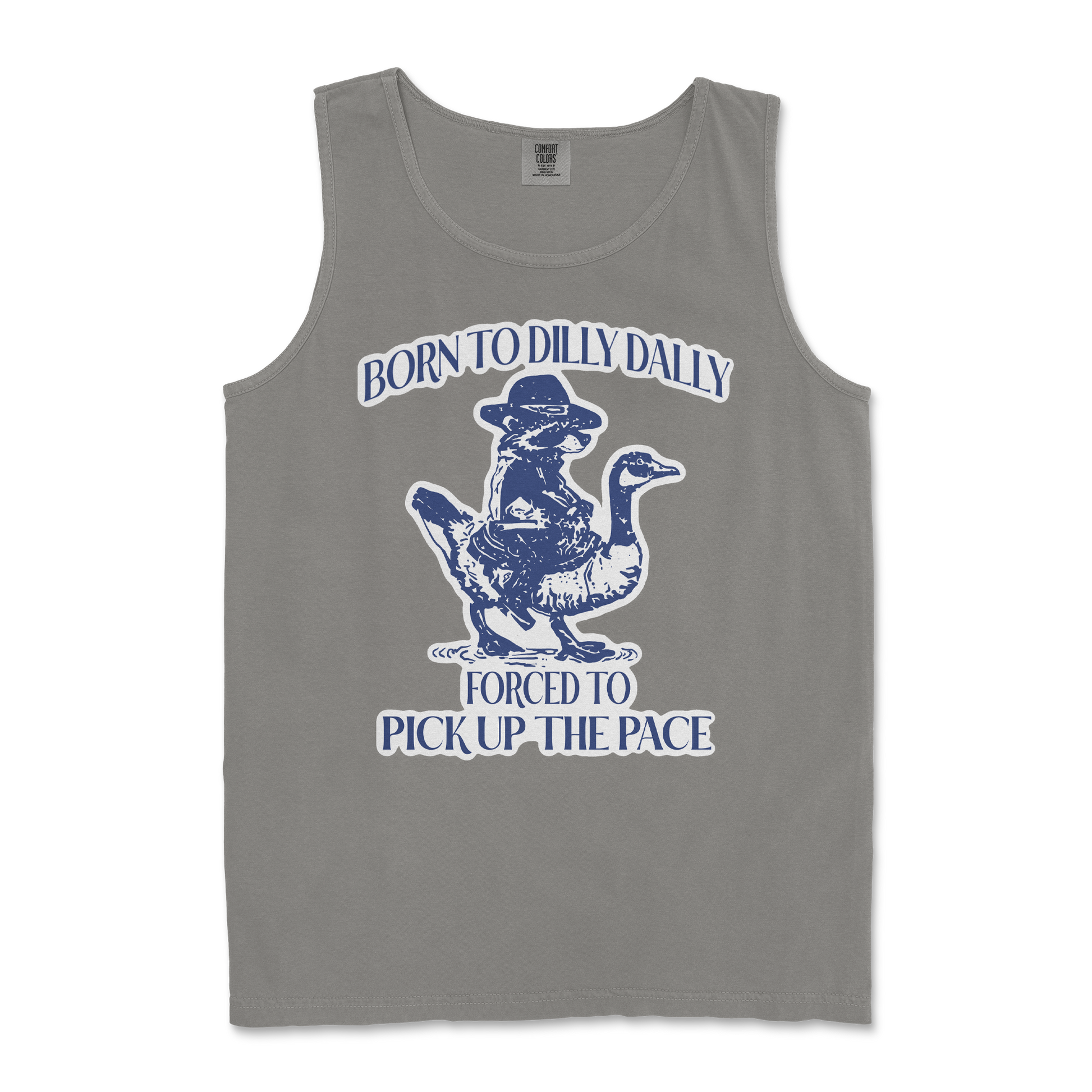 Comfort Colors Tank Top Dilly Dally  in Grey