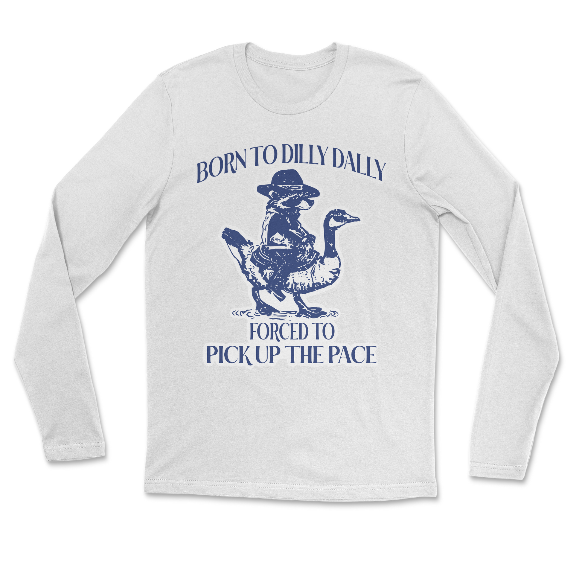 Heavy Blend Long Sleeve Dilly Dally  in White