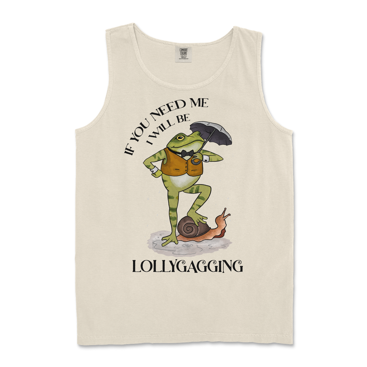 Comfort Colors Tank Top Lollygagging in Ivory