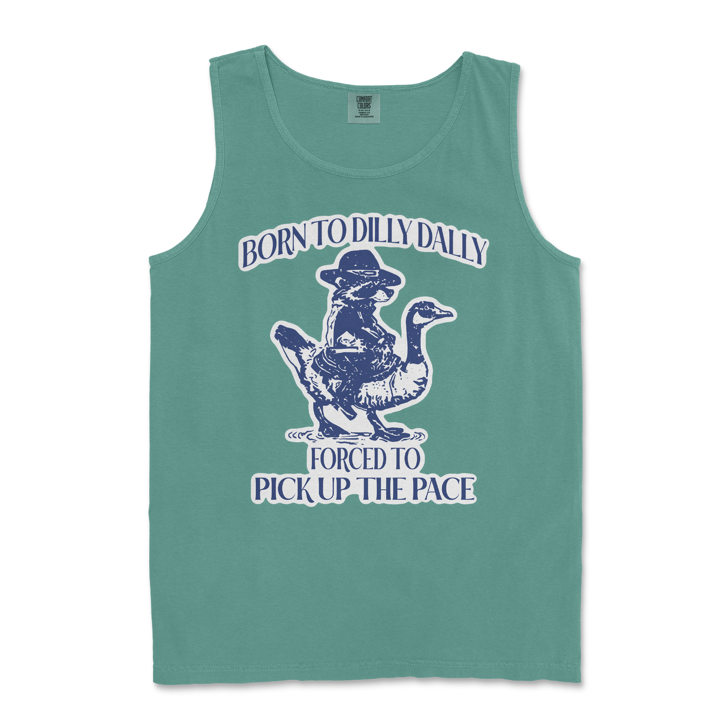 Comfort Colors Tank Top Dilly Dally in Light-Green