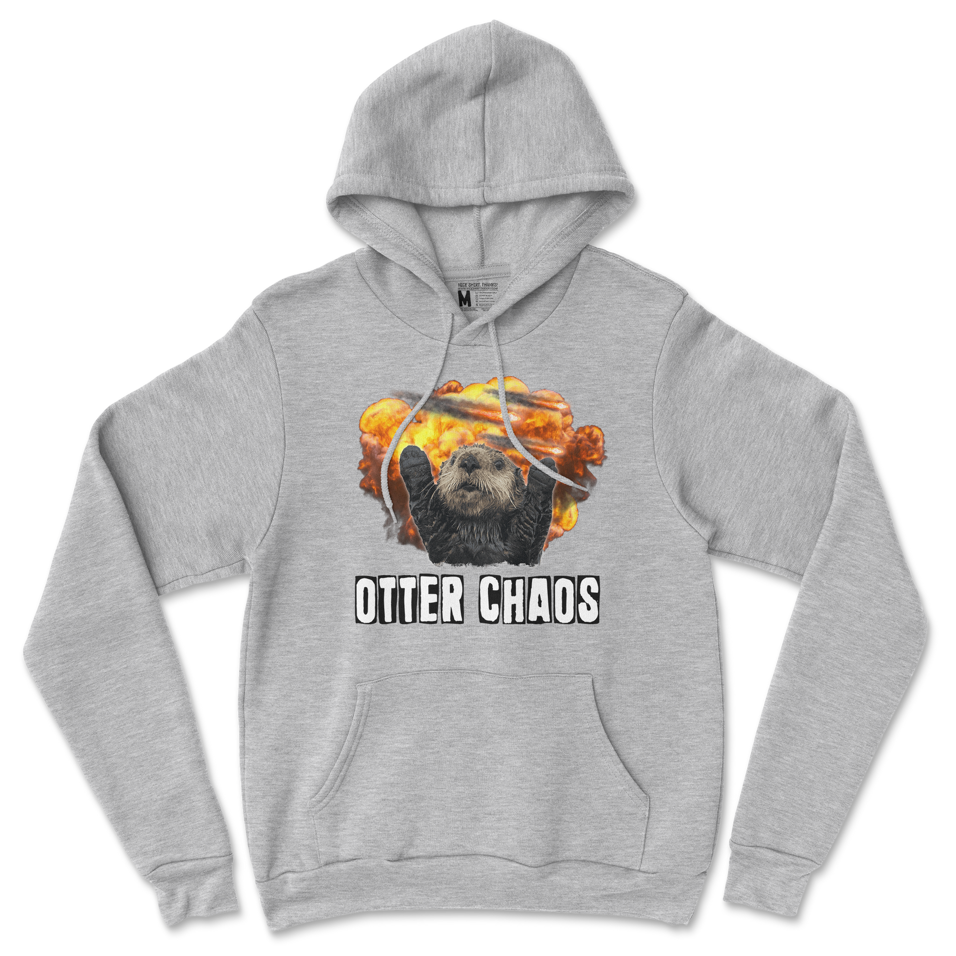 Gildan SoftStyle Hoodie Otter Chaos in Sports Grey