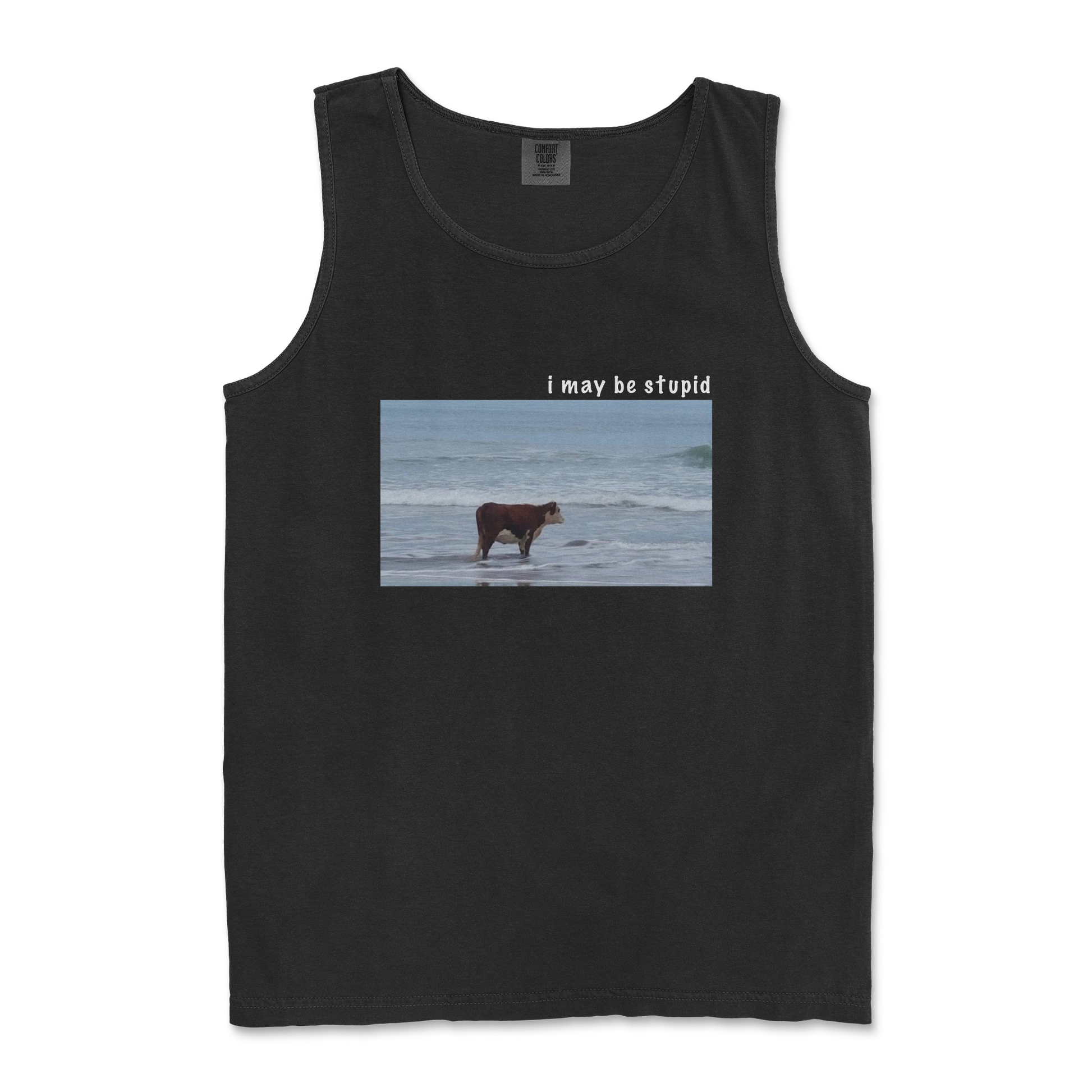Comfort Colors Tank Top Stupid in Black