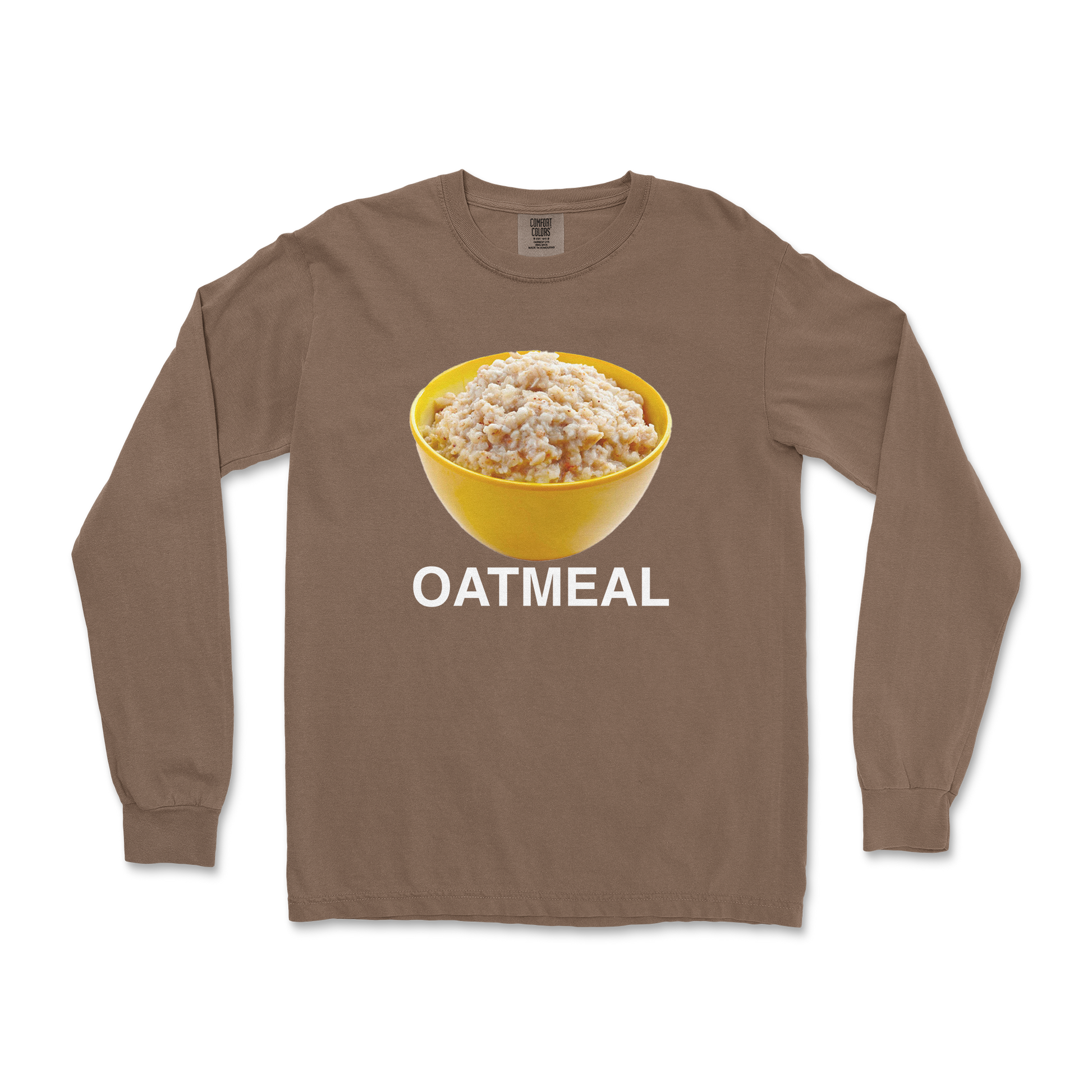 Comfort Colors Long Sleeve Oatmeal in Espresso