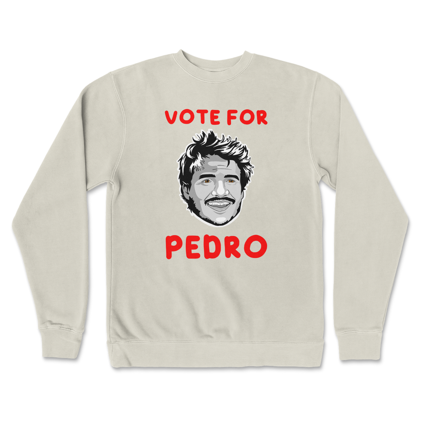 Independent Clothing Co. Crew Neck Vote For Pedro in Bone