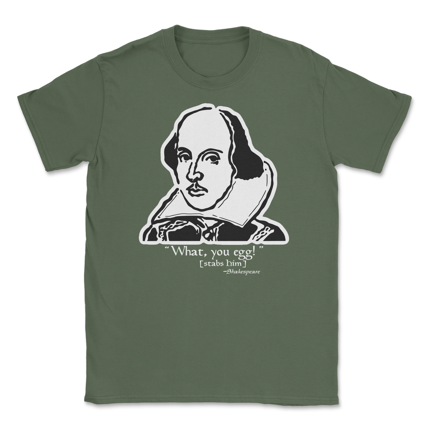 The Nice Shirt T-Shirt Shakespeare Quote in Military-Green