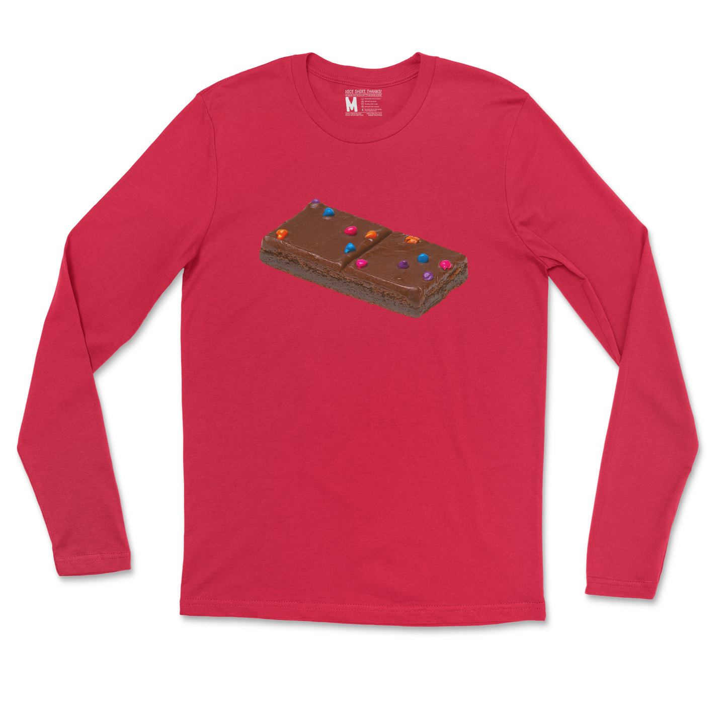 Gildan SoftStyle Long Sleeve Mmmmm Yummmm in Red