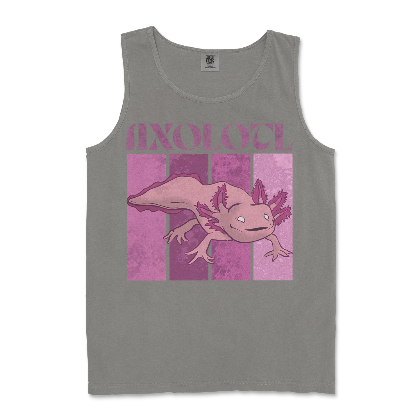 Comfort Colors Tank Top Axolotl in Grey