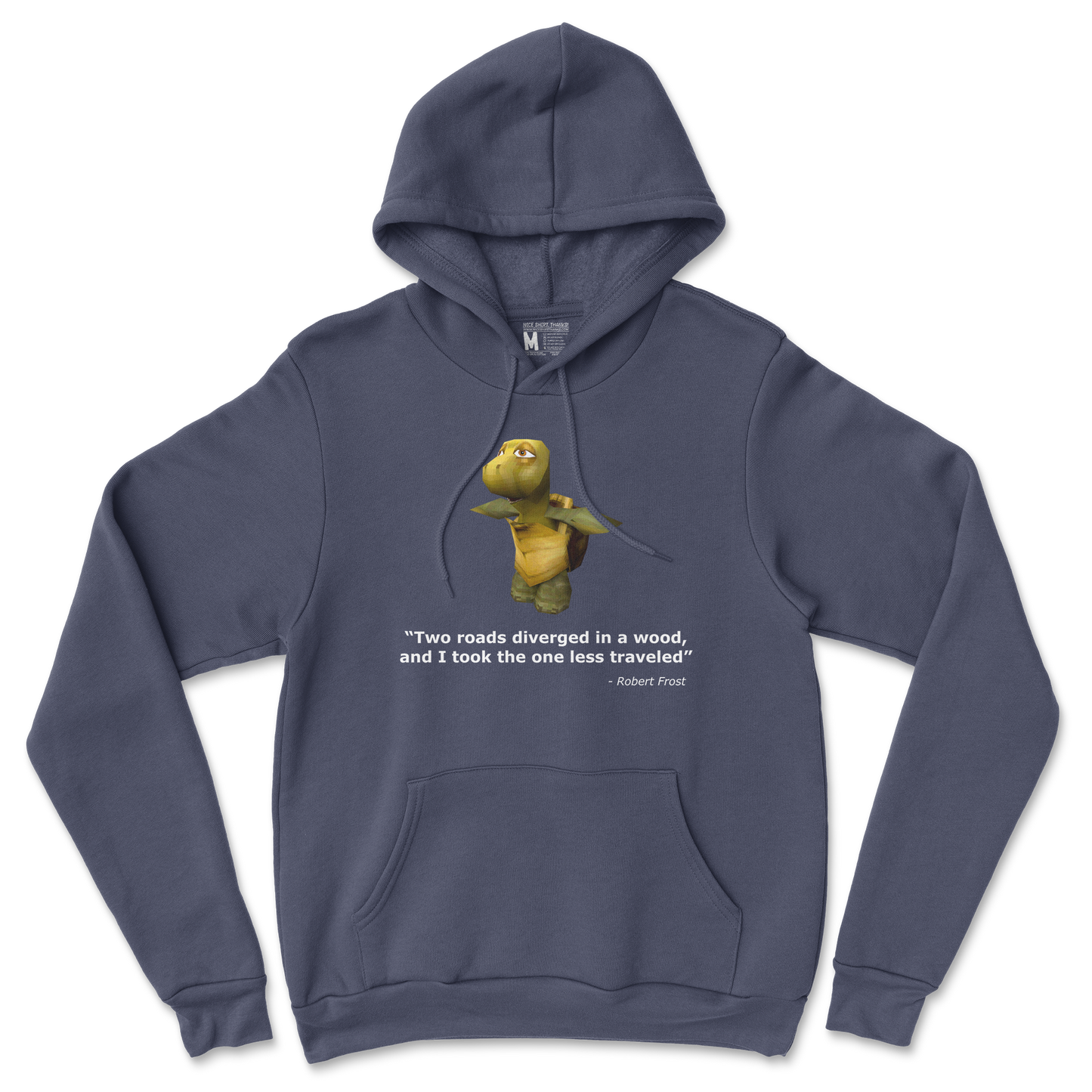 Gildan SoftStyle Hoodie Robert Frost Quote in Navy