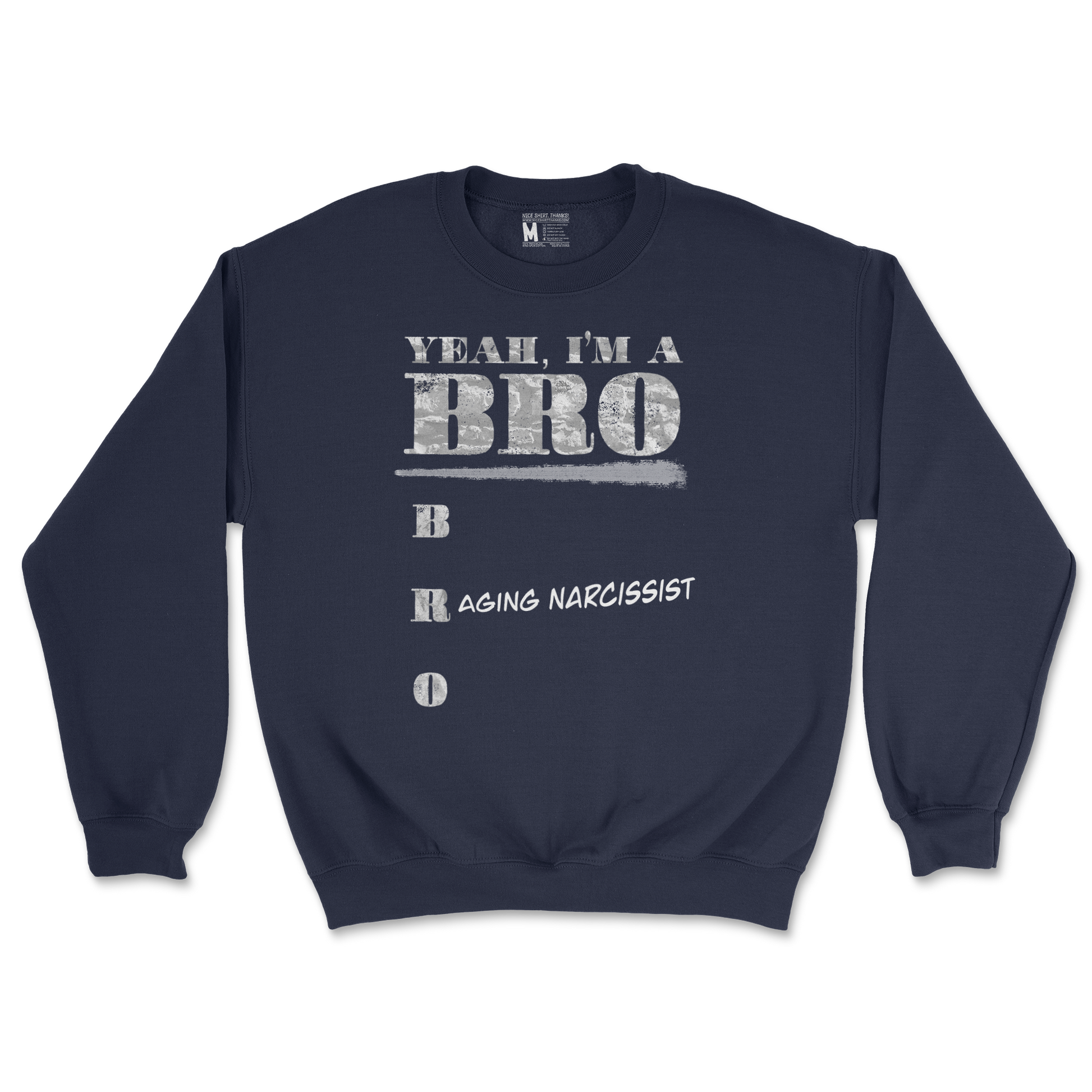 Gildan SoftStyle Crew Neck Im Your Bro in Navy