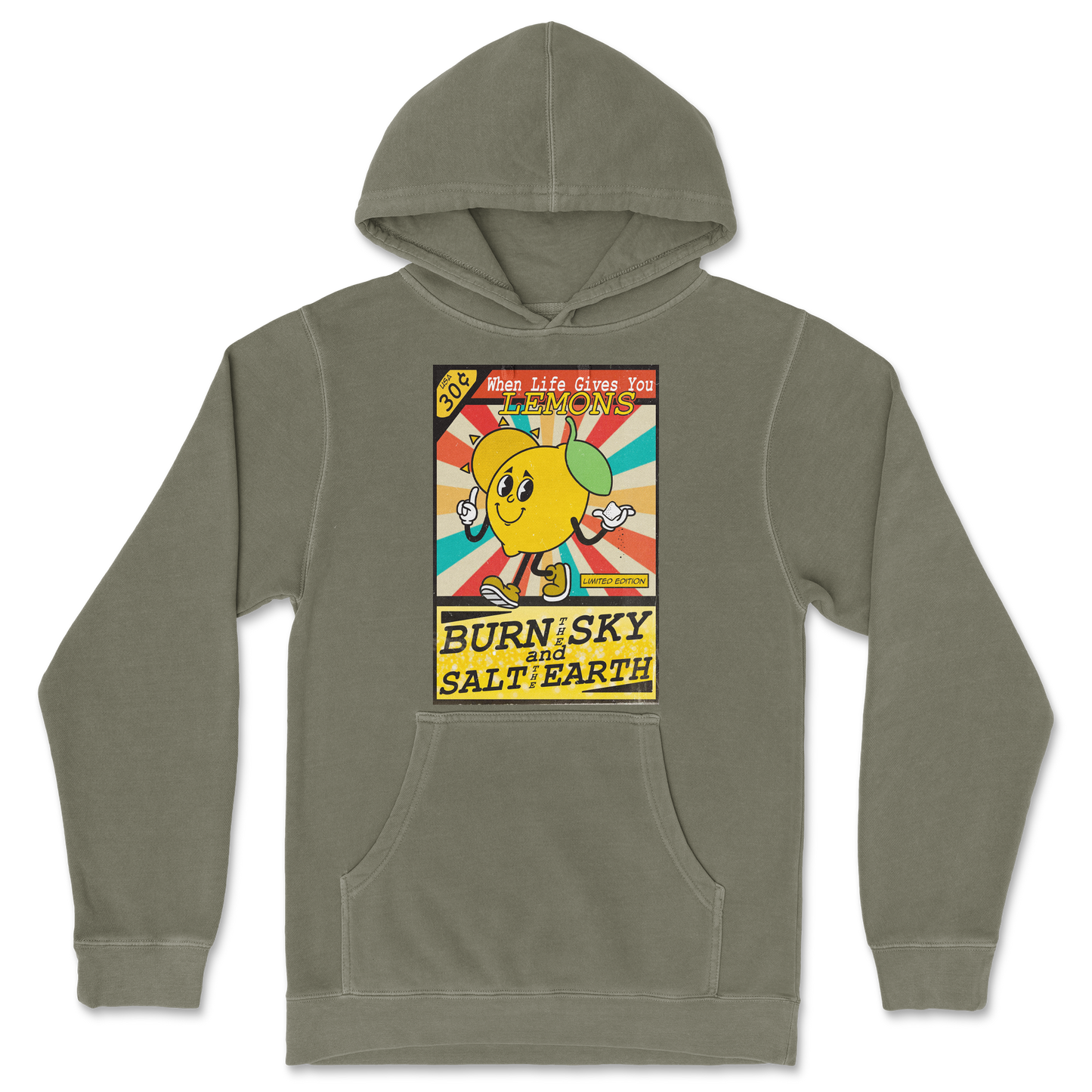 Independent Clothing Co. Hoodie Life Gives You Lemons in Olive