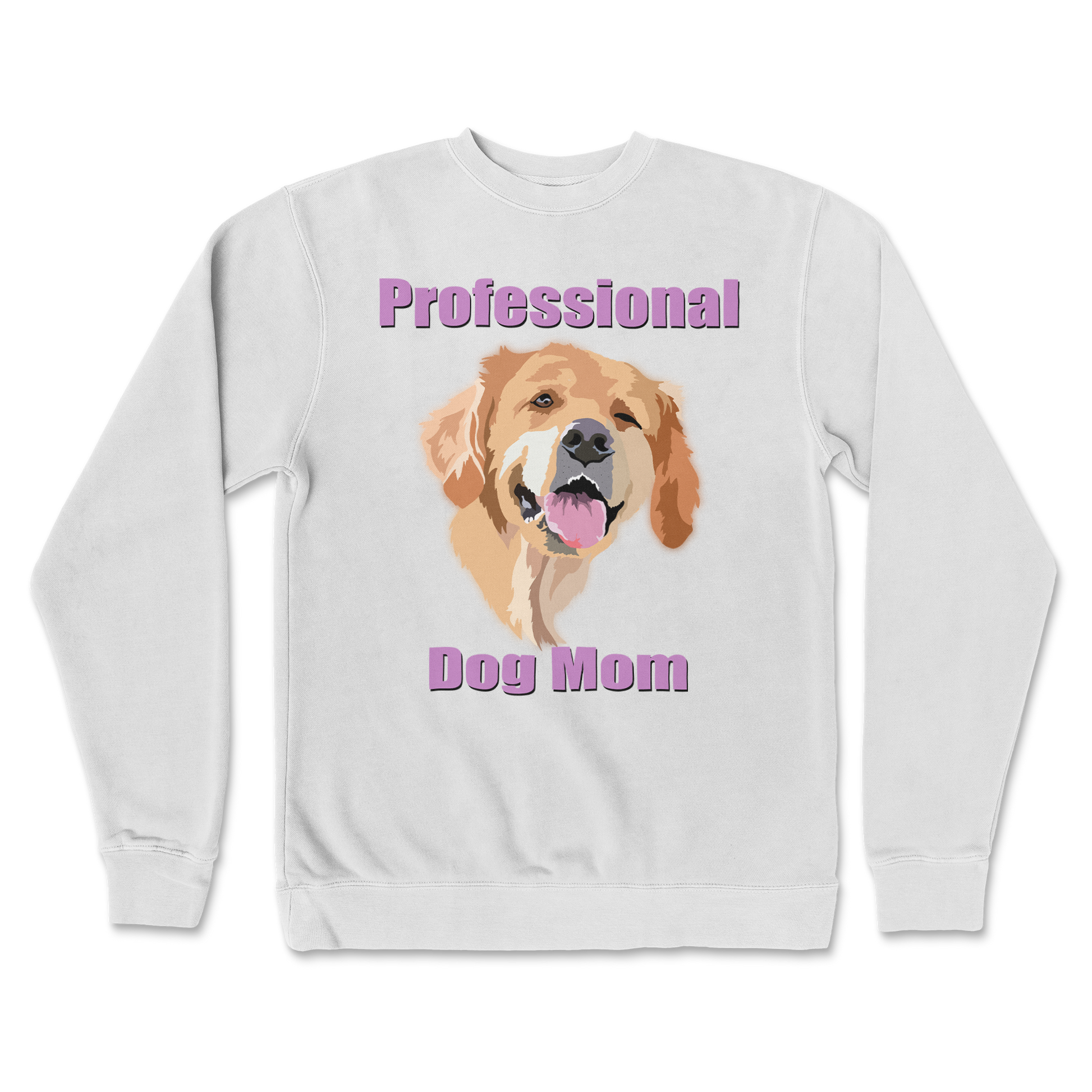 Independent Clothing Co. Crew Neck Dog Mom in White