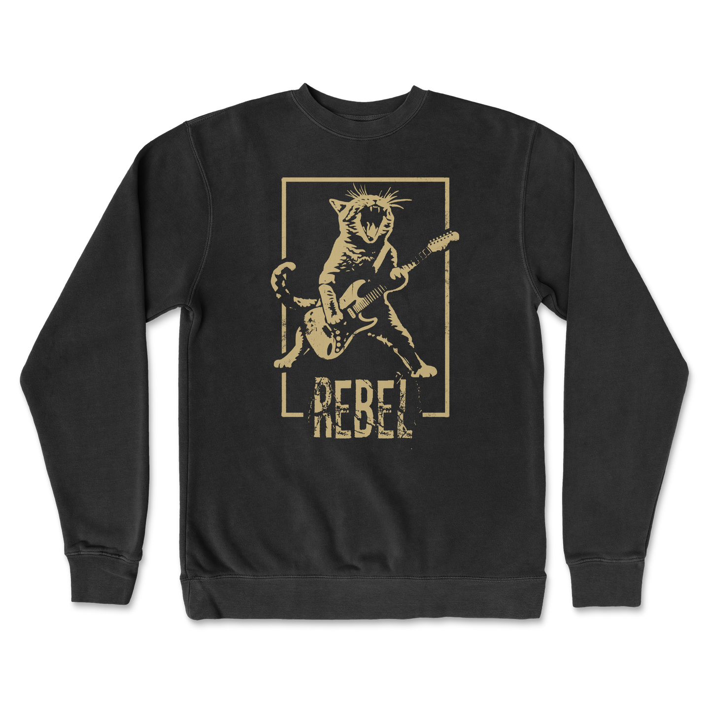 Independent Clothing Co. Crew Neck Rebel Kitty in Black