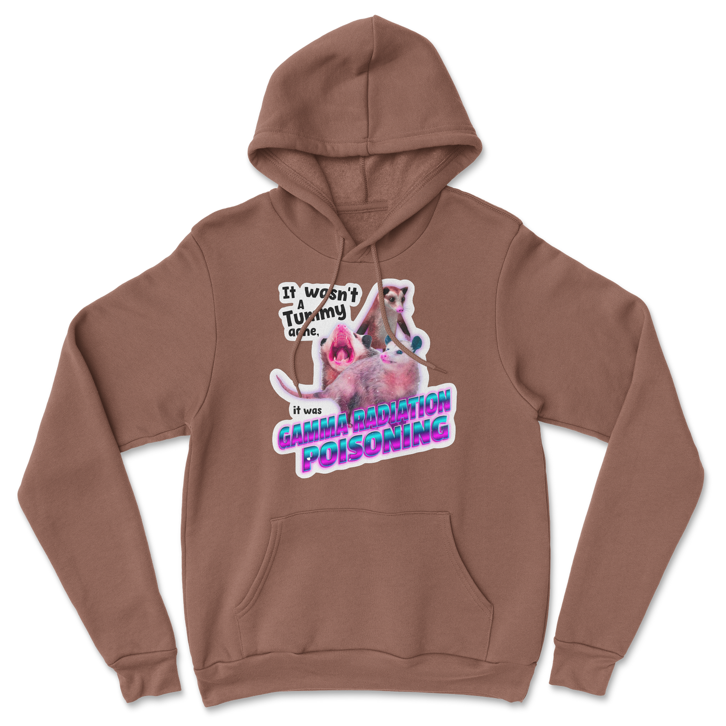 The Nice Shirt Hoodie Possum Radiation in Cocoa