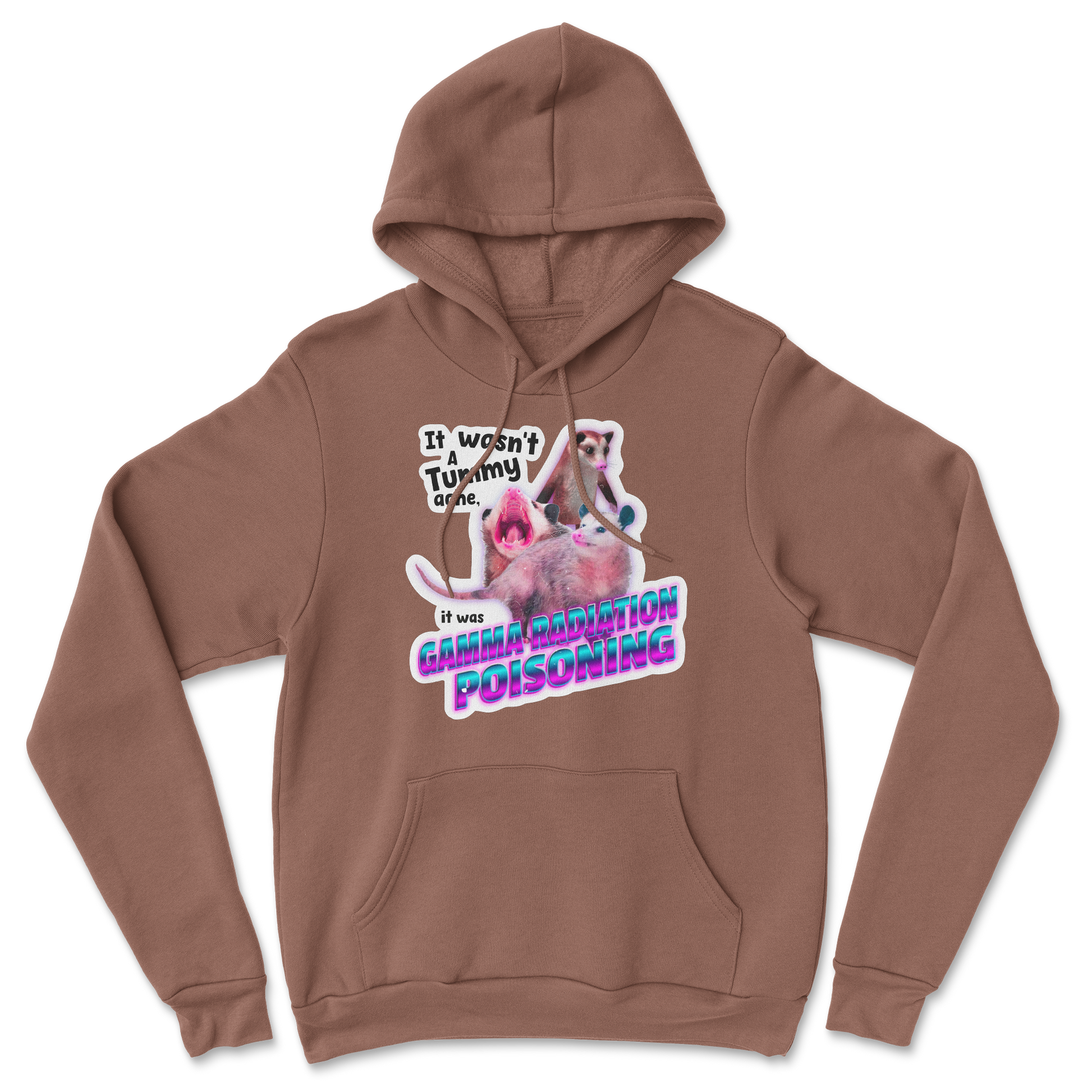 The Nice Shirt Hoodie Possum Radiation  in Cocoa