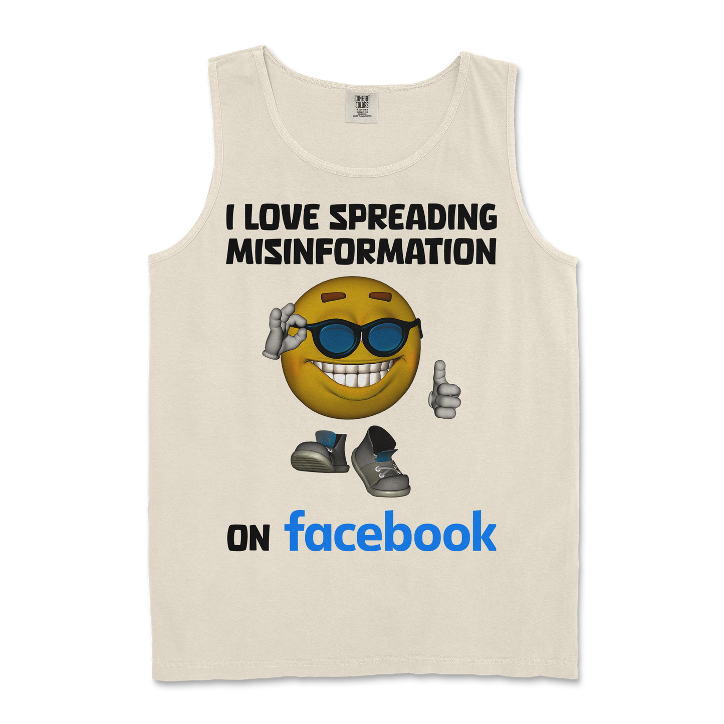 Comfort Colors Tank Top Spreadin Misinformation in Ivory