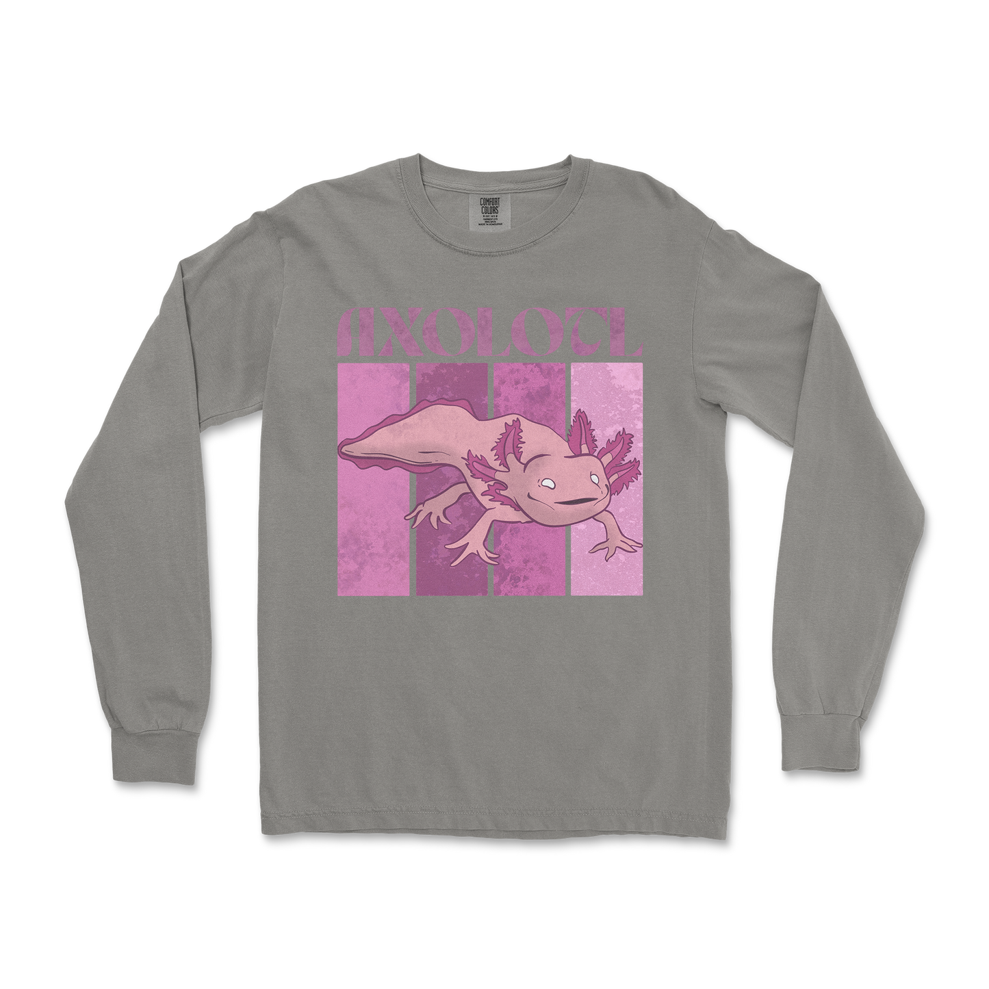 Comfort Colors Long Sleeve Axolotl in Grey