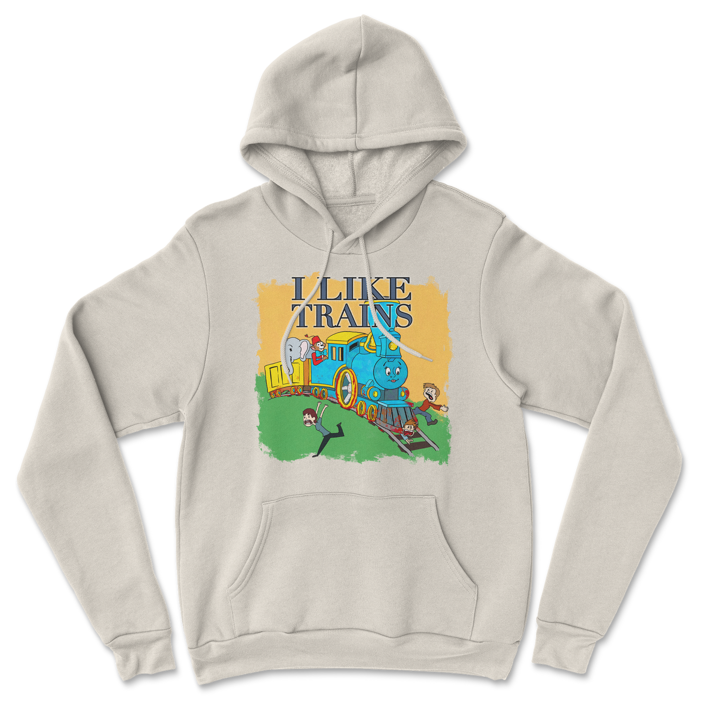 Heavy Blend Hoodie I Like Trains in Sand
