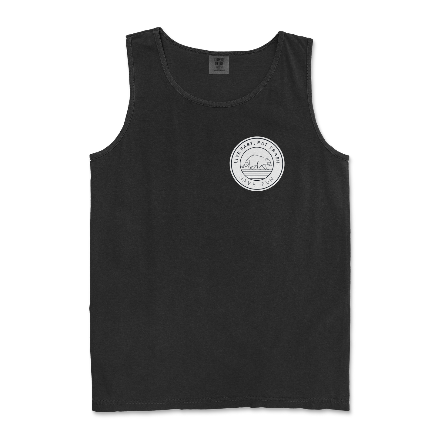 Comfort Colors Tank Top Raccoon Logo  in Black