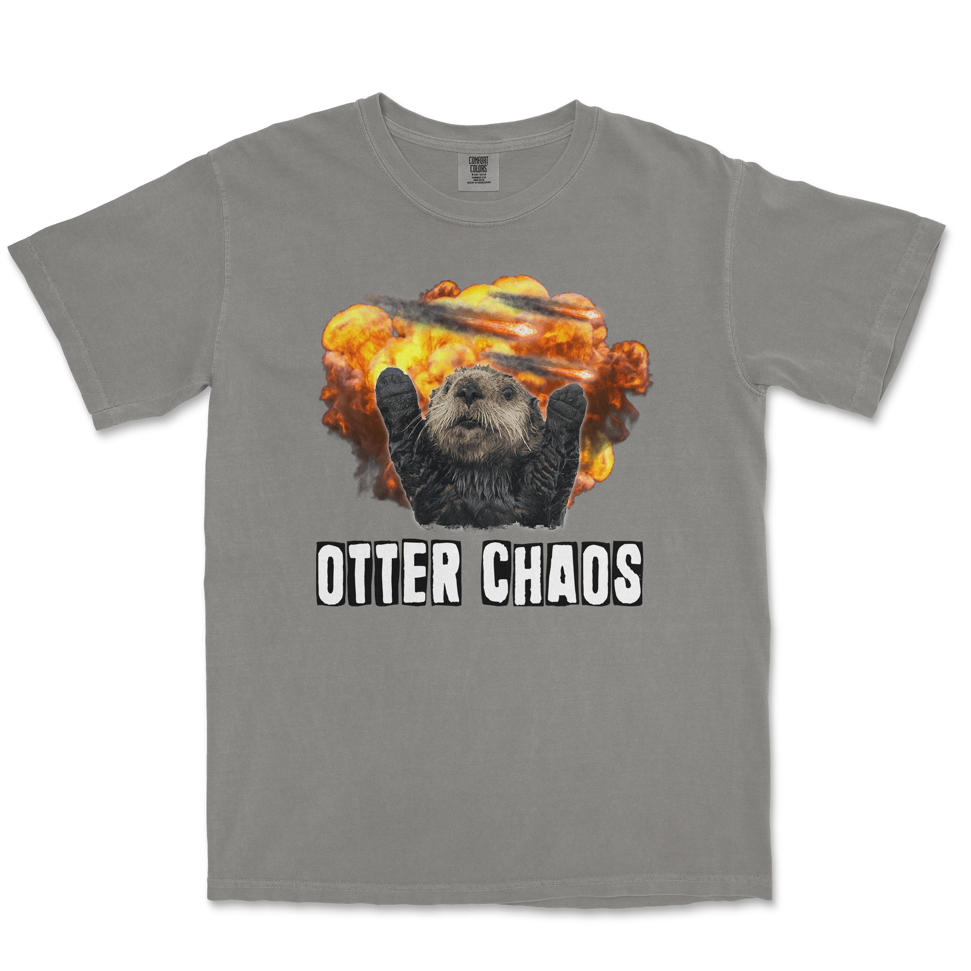 Comfort Colors T-Shirt Otter Chaos in Grey