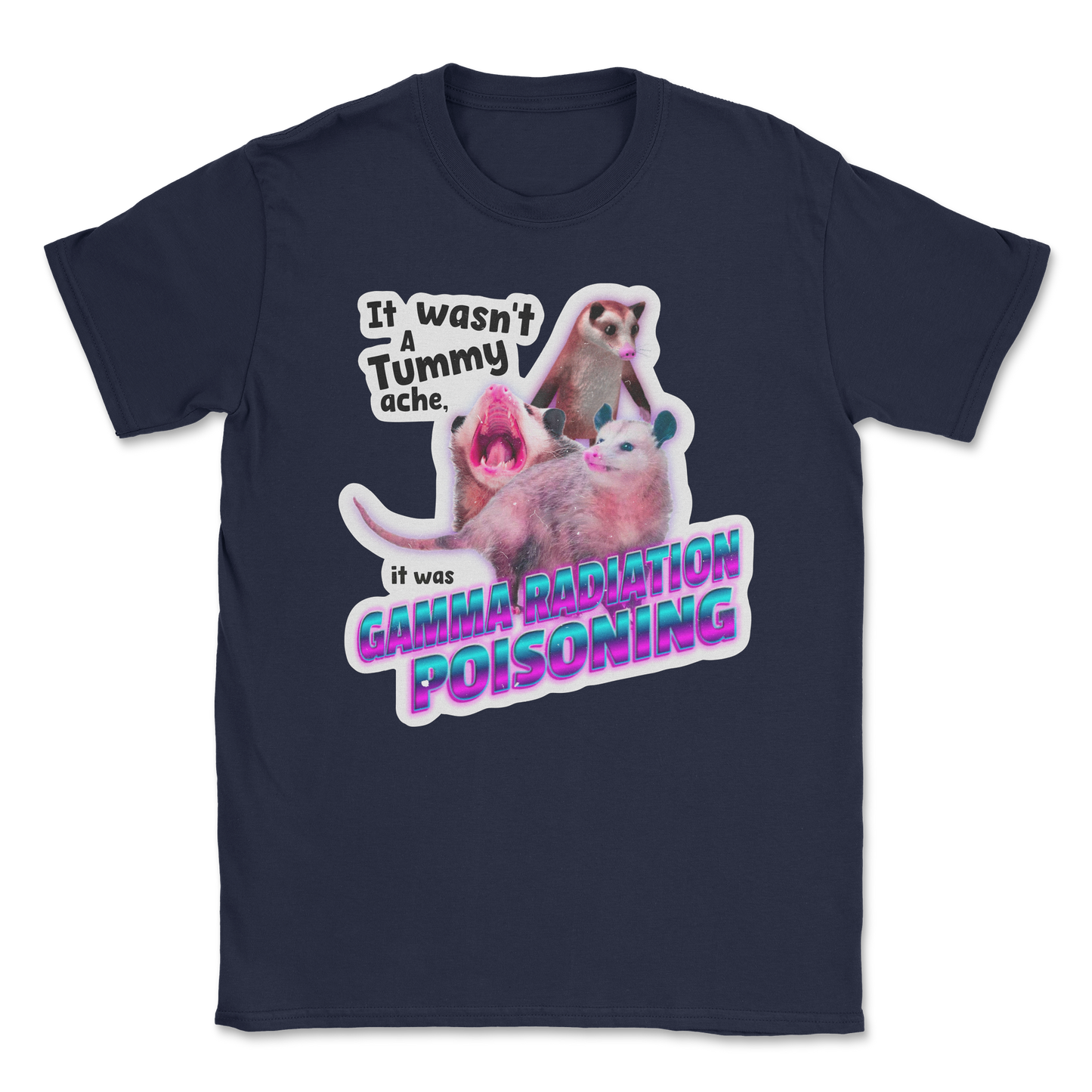 The Nice Shirt T-Shirt Possum Radiation in Navy