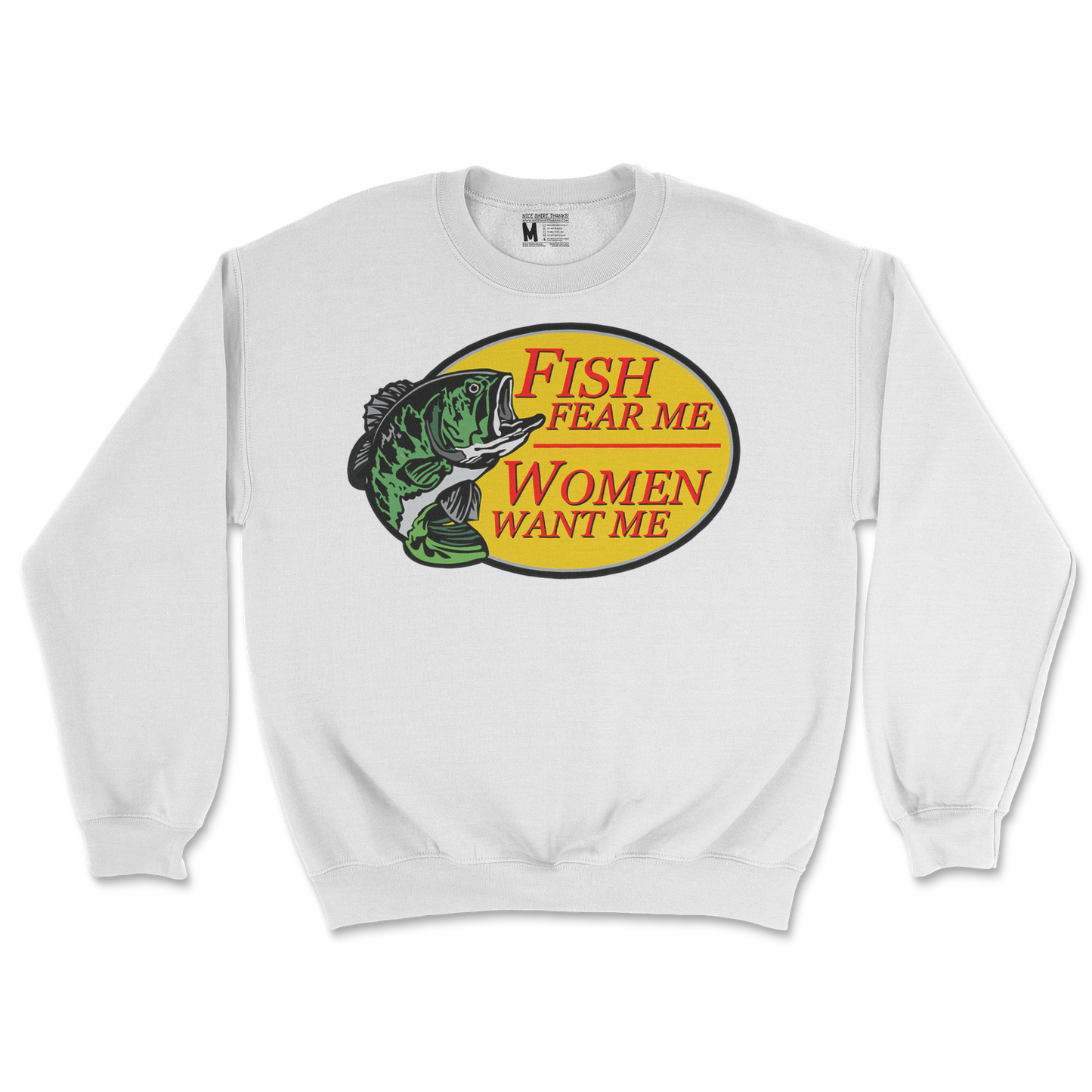 Gildan SoftStyle Crew Neck For The Fishermen in White