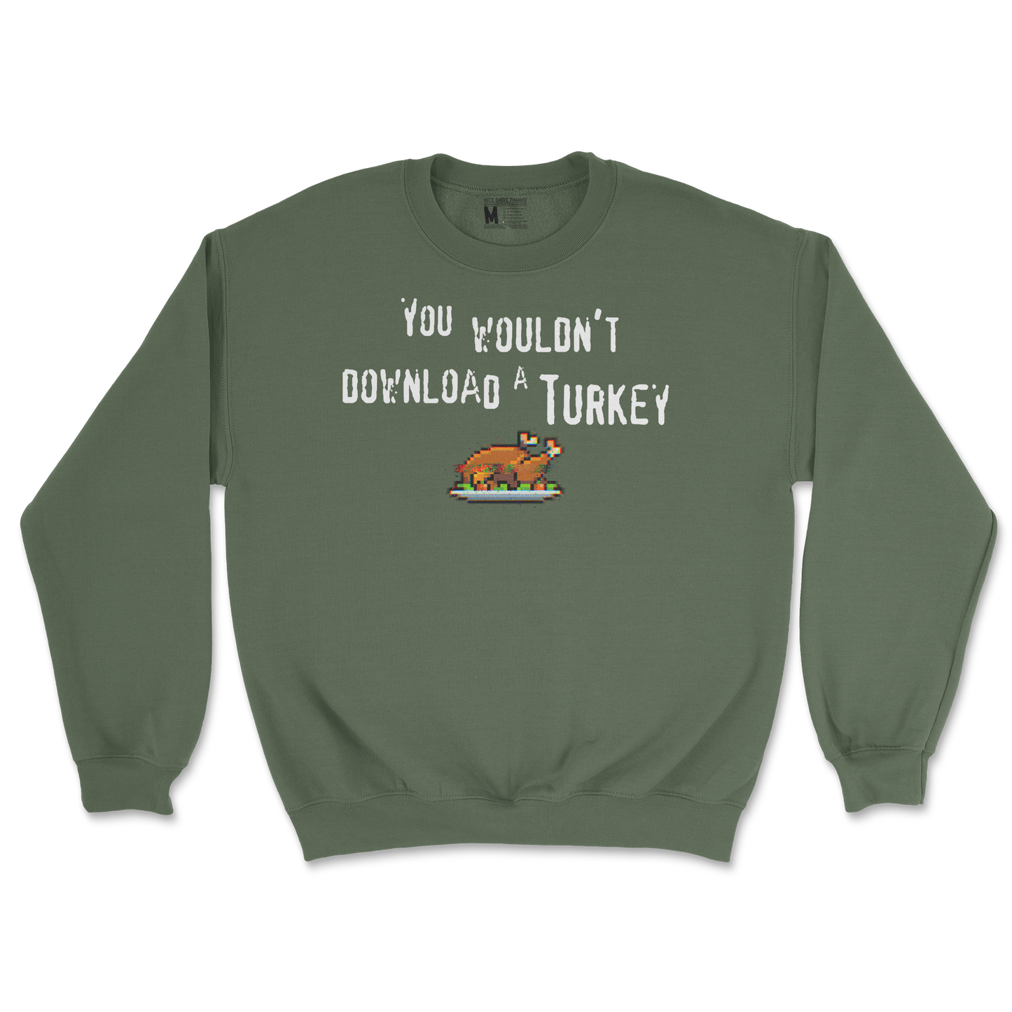 Gildan SoftStyle Crew Neck Downloadable Turkey  in Military-Green