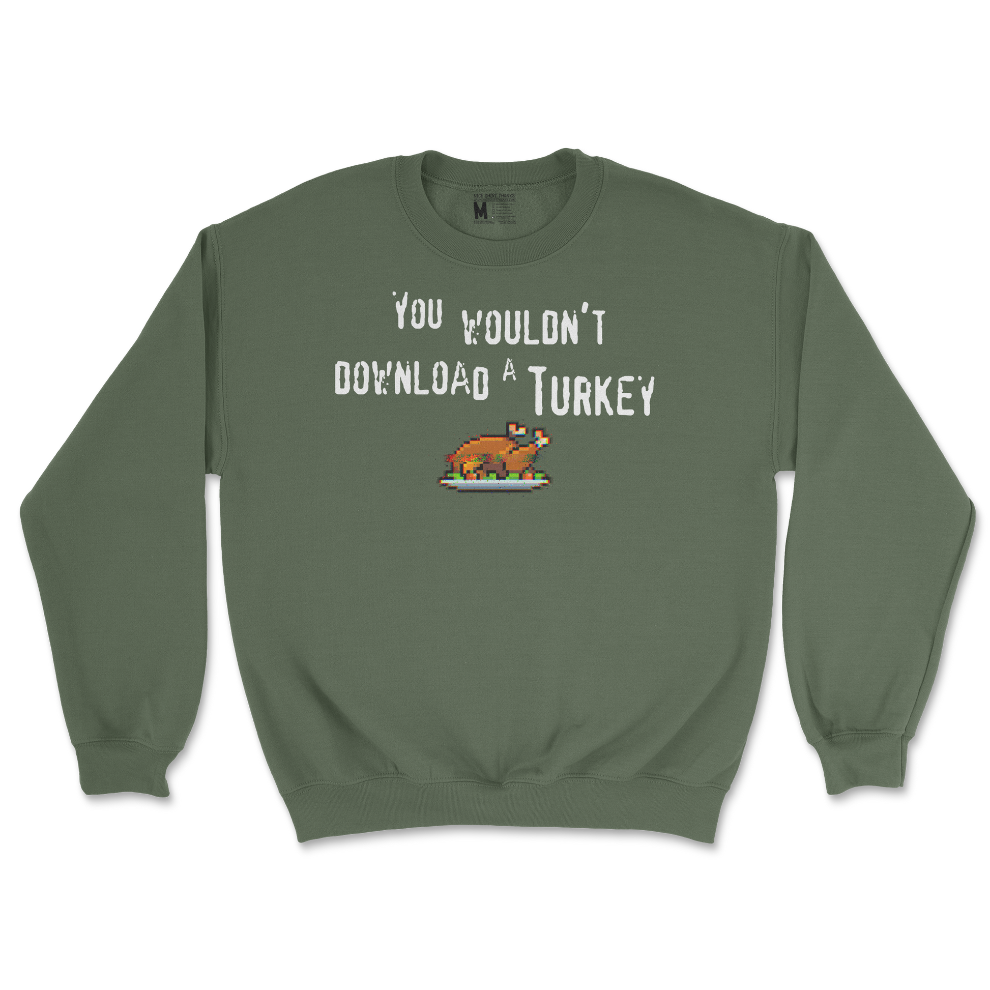Gildan SoftStyle Crew Neck Downloadable Turkey  in Military-Green