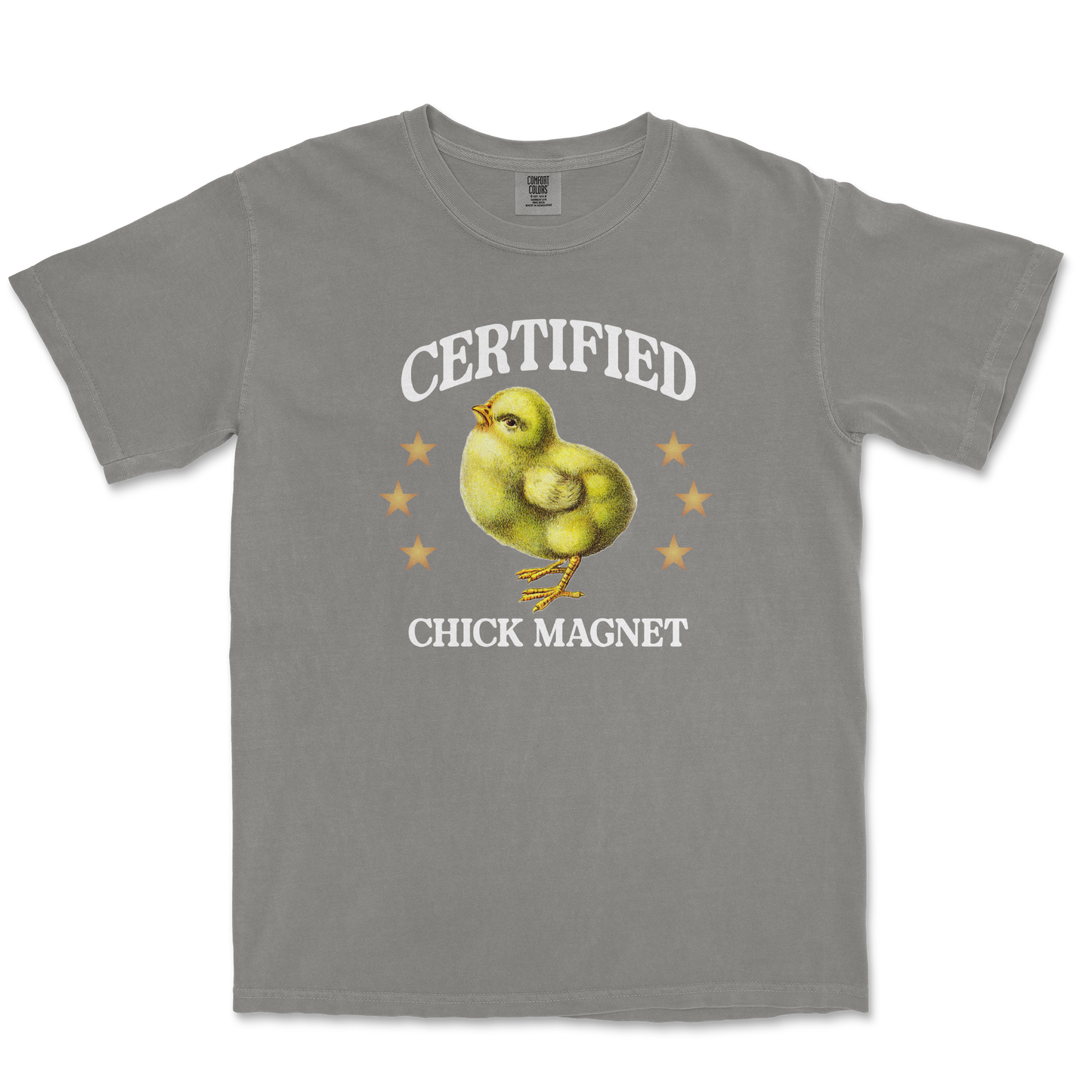 Comfort Colors T-Shirt Chick Magnet in Grey