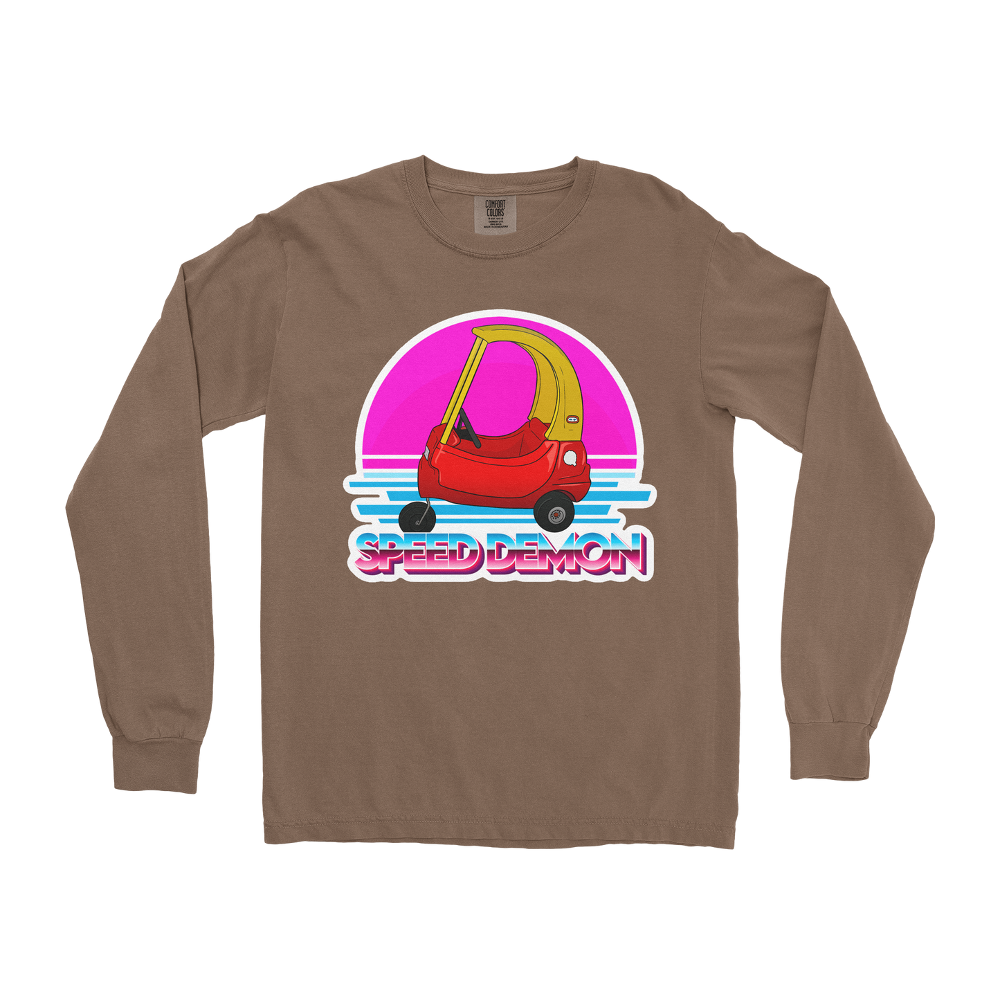 Comfort Colors Long Sleeve Speed Demon in Espresso