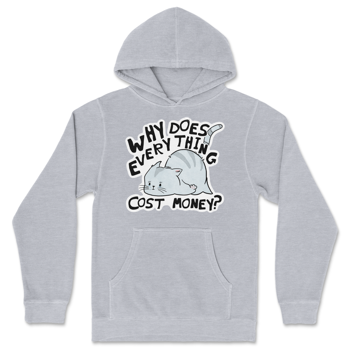 Independent Clothing Co. Hoodie Broke Cat in Grey Heather