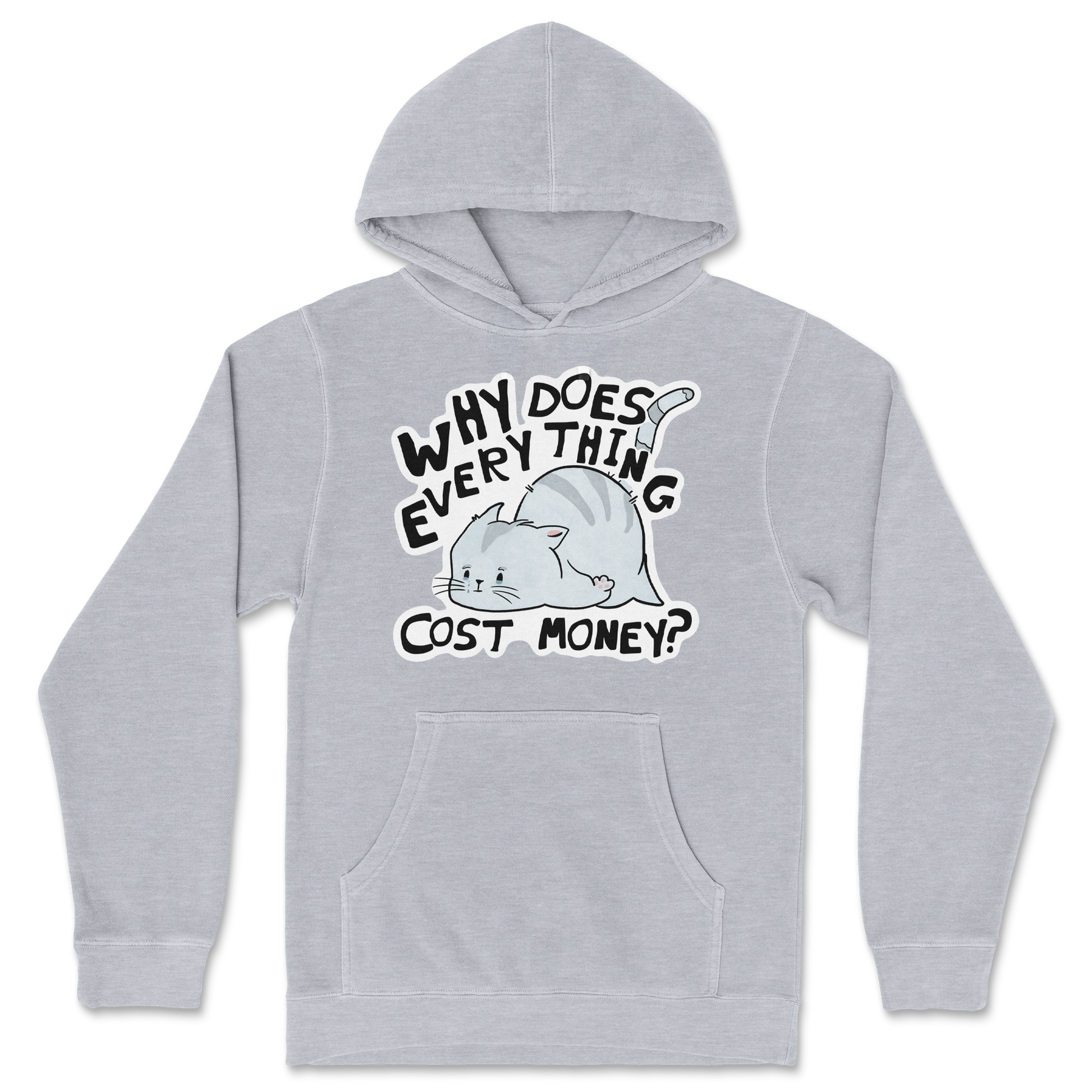 Independent Clothing Co. Hoodie Broke Cat in Grey Heather