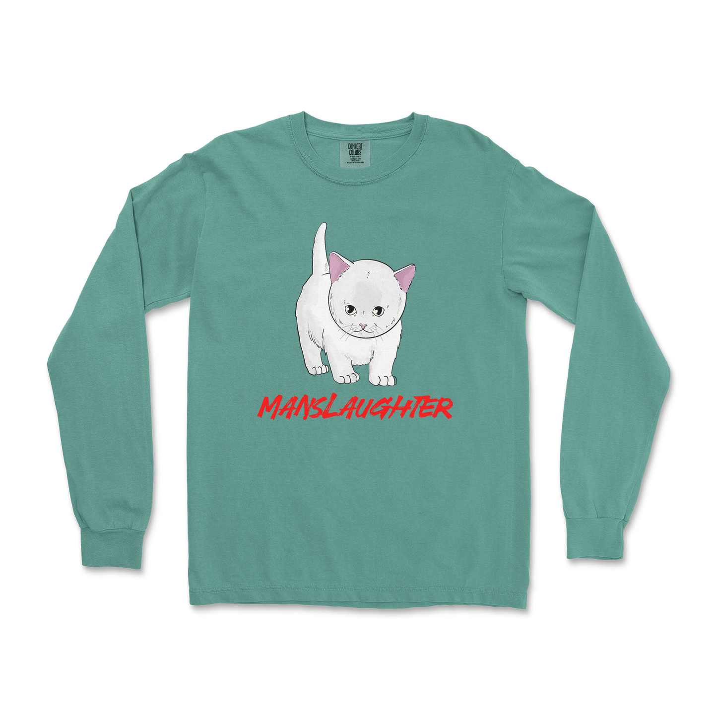 Comfort Colors Long Sleeve Manslaughter in LightGreen