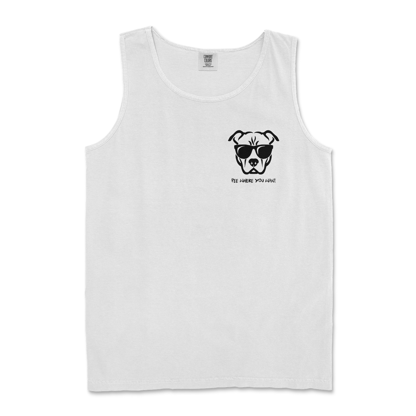Comfort Colors Tank Top Pee Where You Want in White