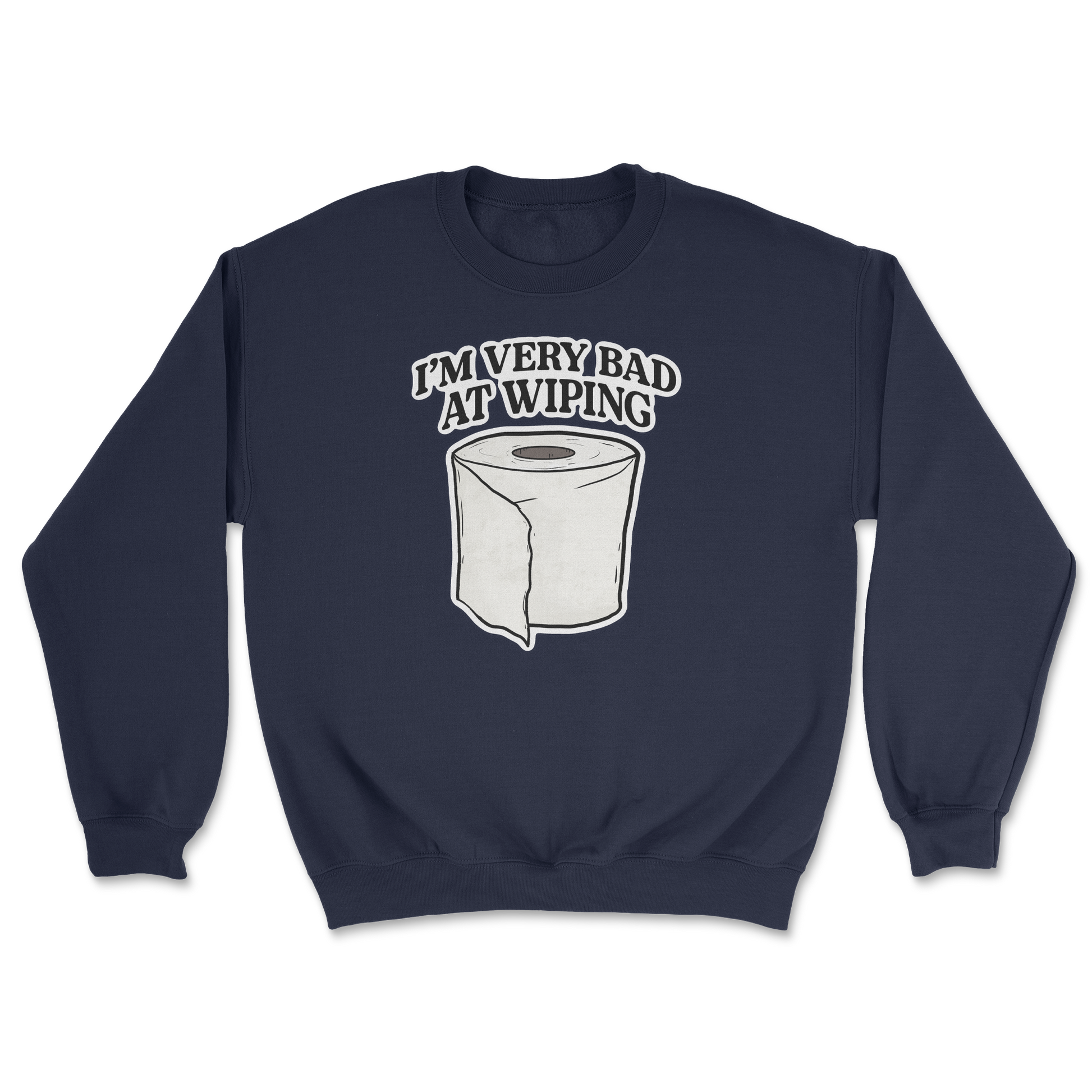 Heavy Blend Crew Neck Bad Wiper in Navy