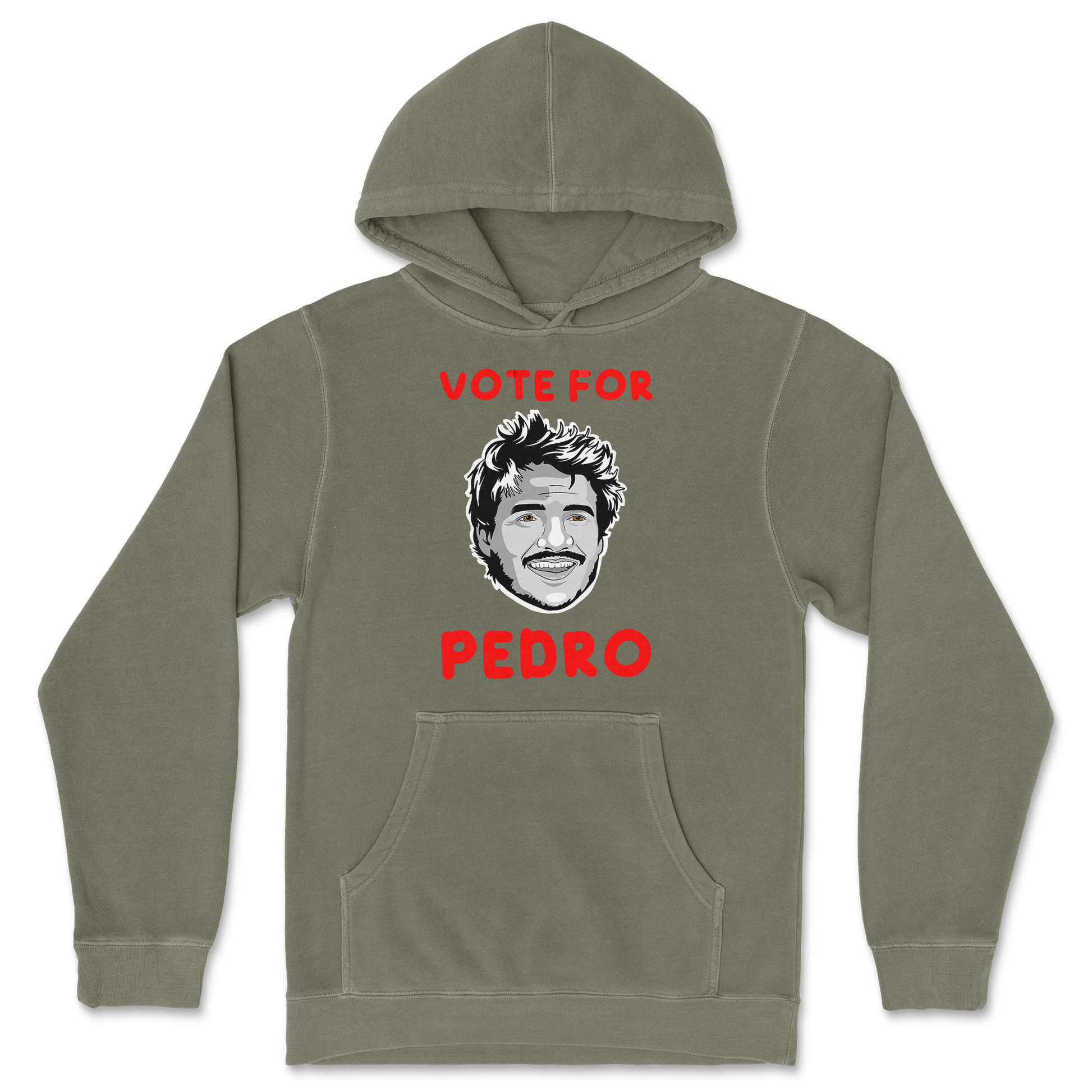 Independent Clothing Co. Hoodie Vote For Pedro in Olive