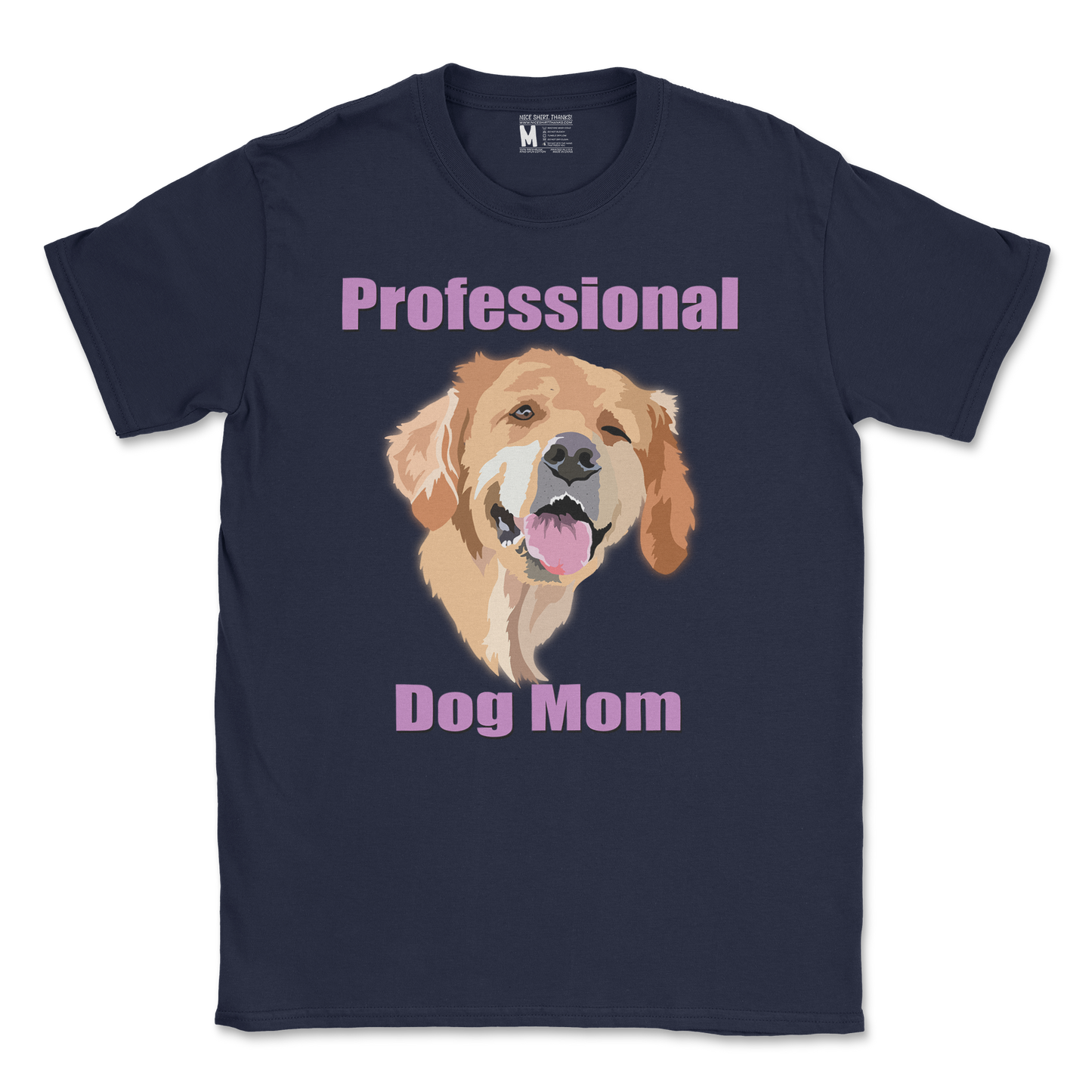 Gildan SoftStyle T-Shirt Dog Mom in Navy