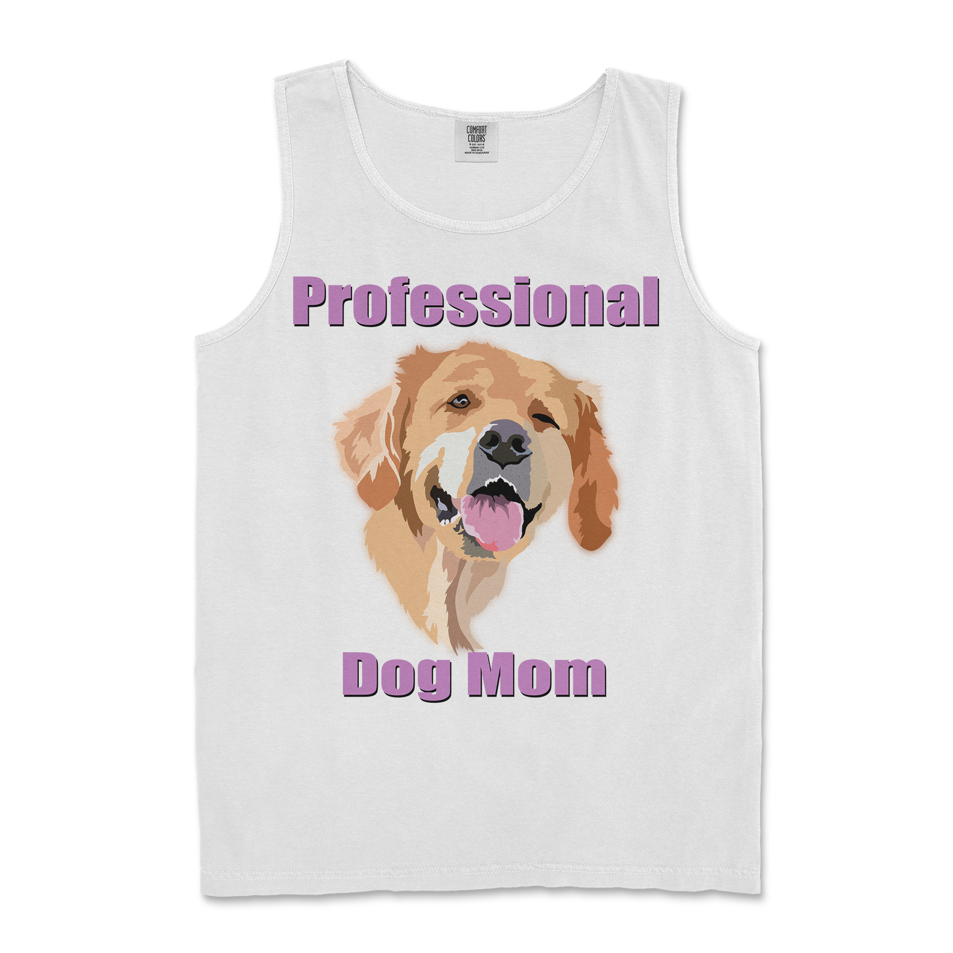 Comfort Colors Tank Top Dog Mom in White